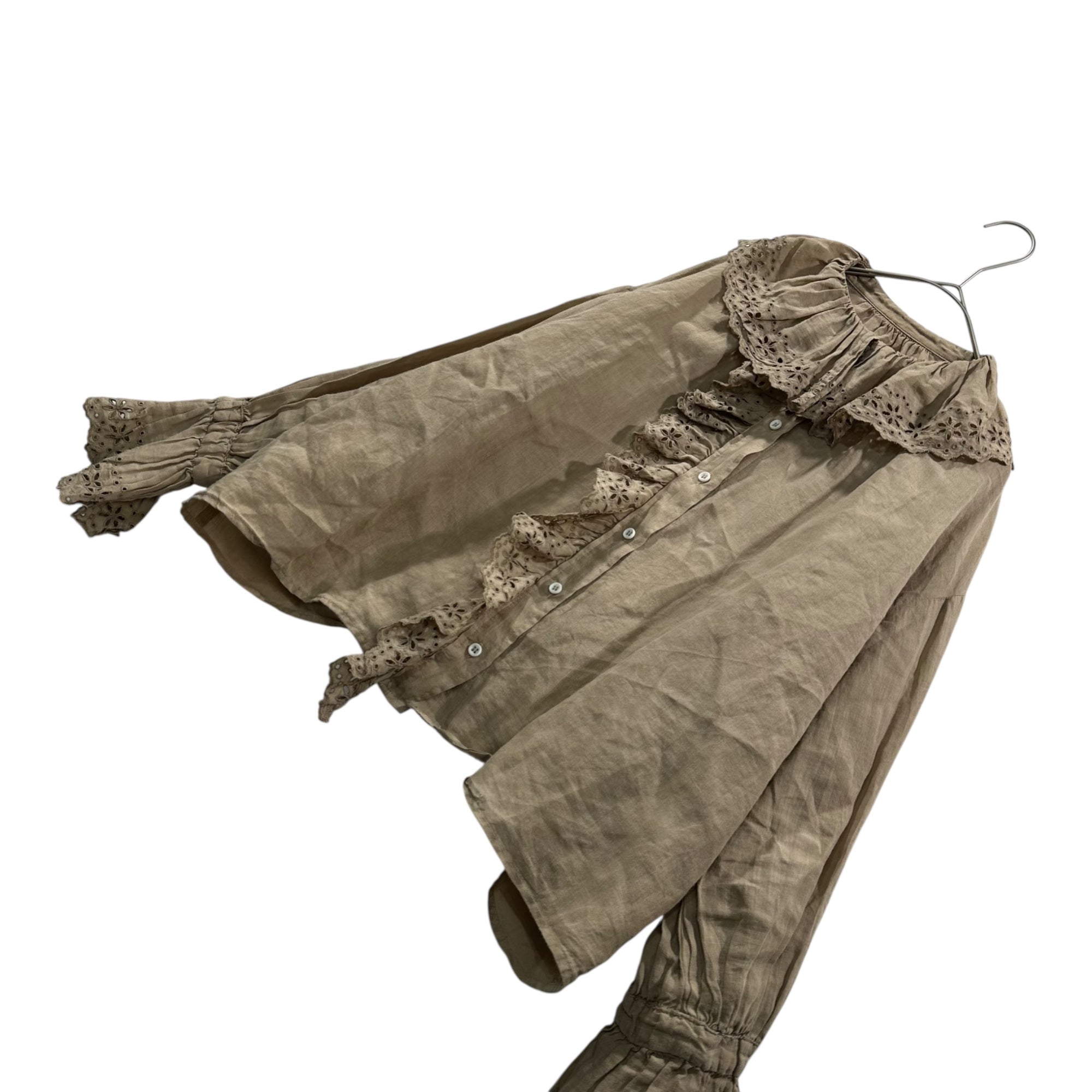 Gauze#(ガーゼ) Antique Frill Blouse アンティーク フリル ブラウス