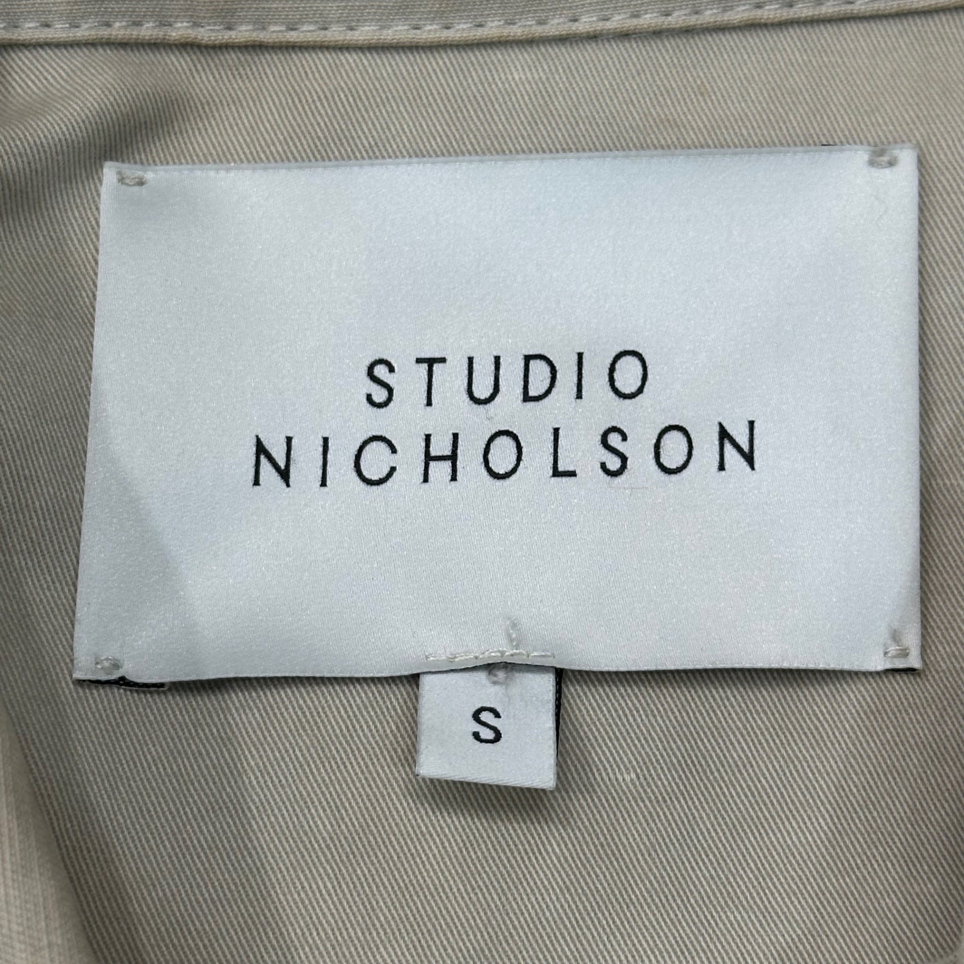 STUDIO NICHOLSON(スタジオニコルソン) MODERN WASHED BDU JACKET モダン ウォッシュド ジャケット SN-284 S ベージュ カバーオール ワーク