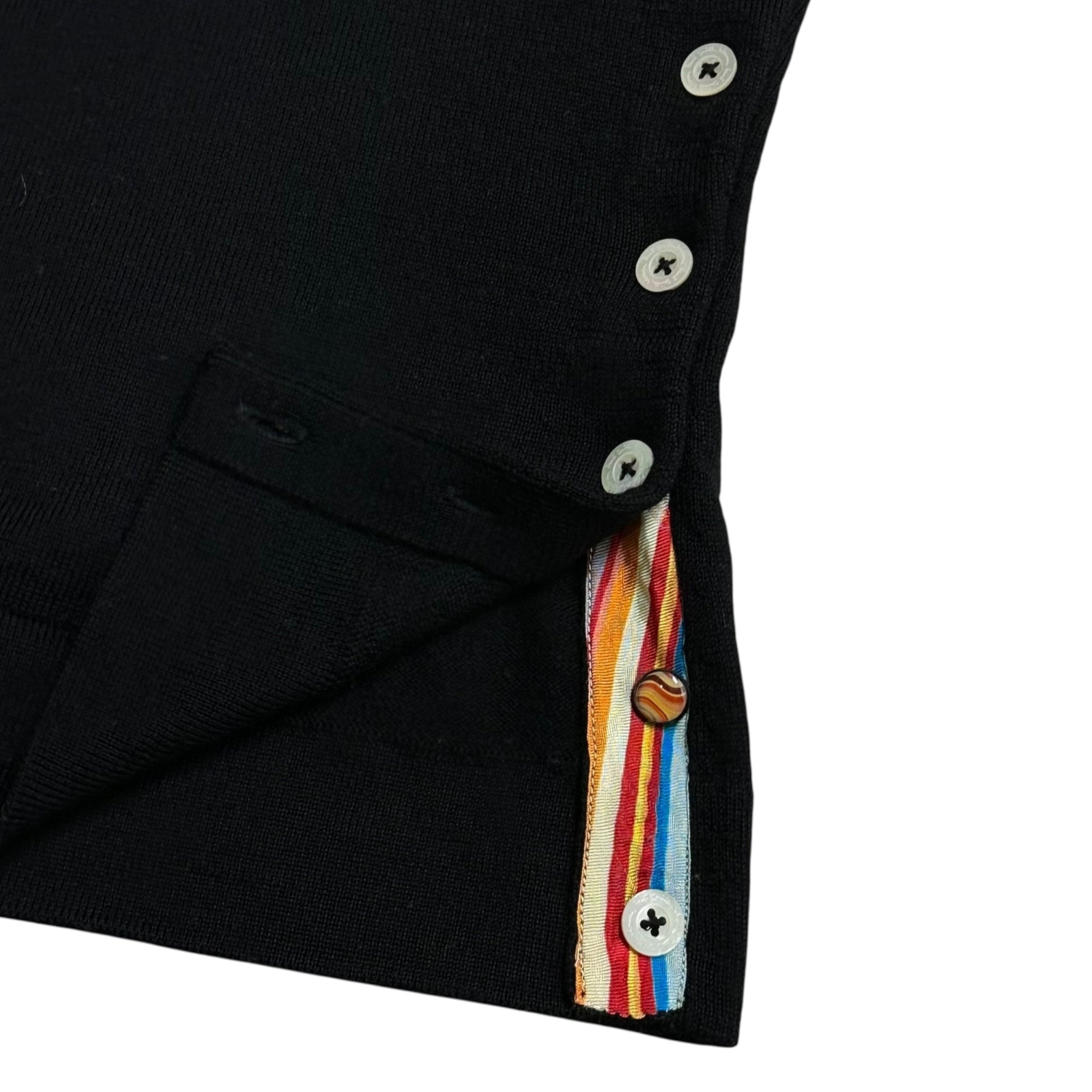 Paul Smith BLACK(ポールスミスブラック) Side Button Turtleneck Long Sleeve Knit サイドボタン タートルネック 長袖 ニット 220-5.CKR.PM.CW.6007 M ブラック