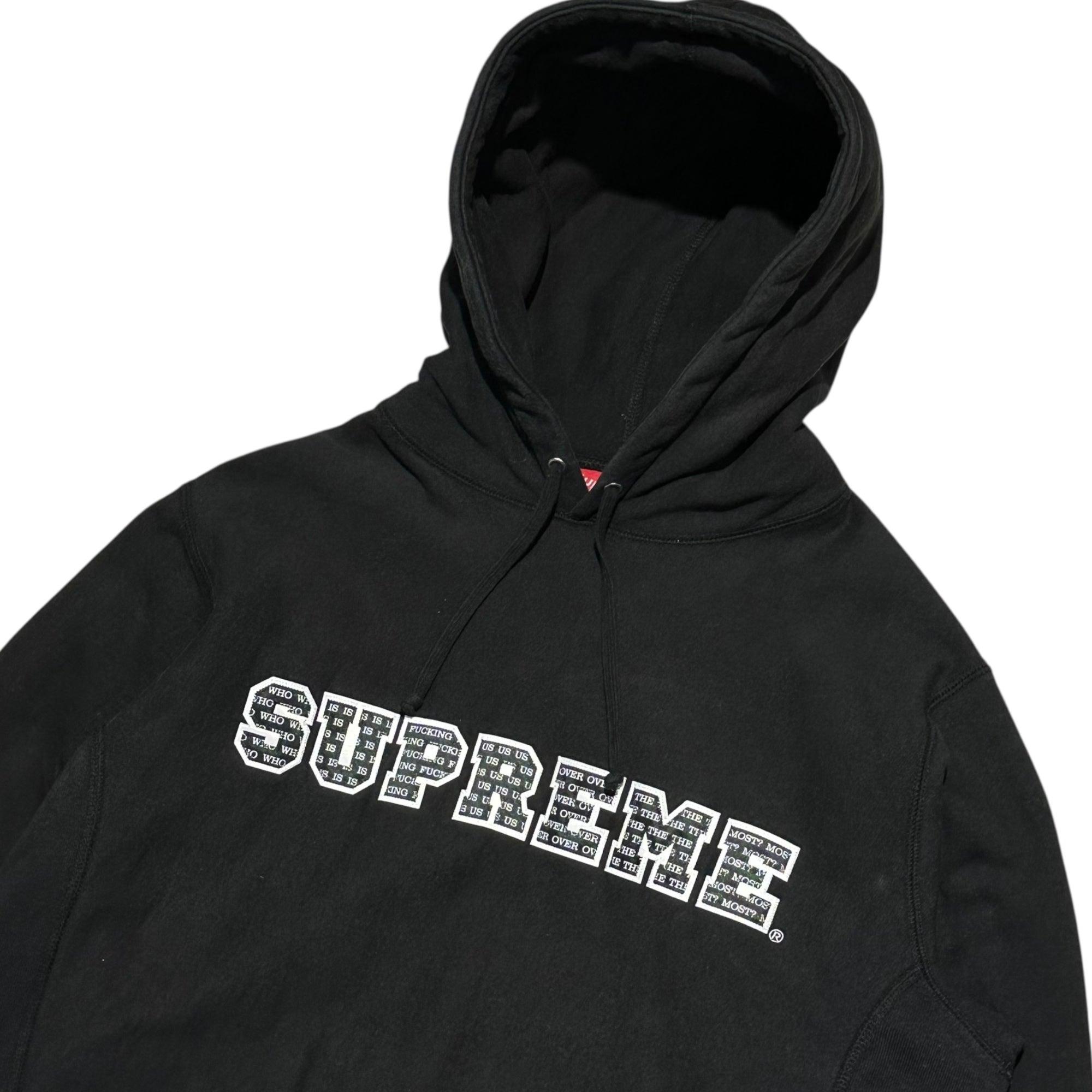 SUPREME(シュプリーム) 19AW The Most Hooded Sweatshirt ロゴ アップリケ プルオーバー パーカー L ブラック 19FW フーディ