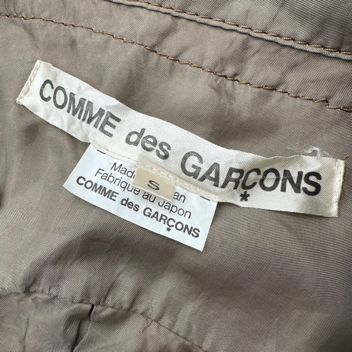 COMME des GARCONS(コムデギャルソン) 2009AW Round-Collar Stitched L/S Blouse 丸襟 ステッチ 長袖 ブラウス GD-B002 S ベージュ AD2009 00s アーカイブ