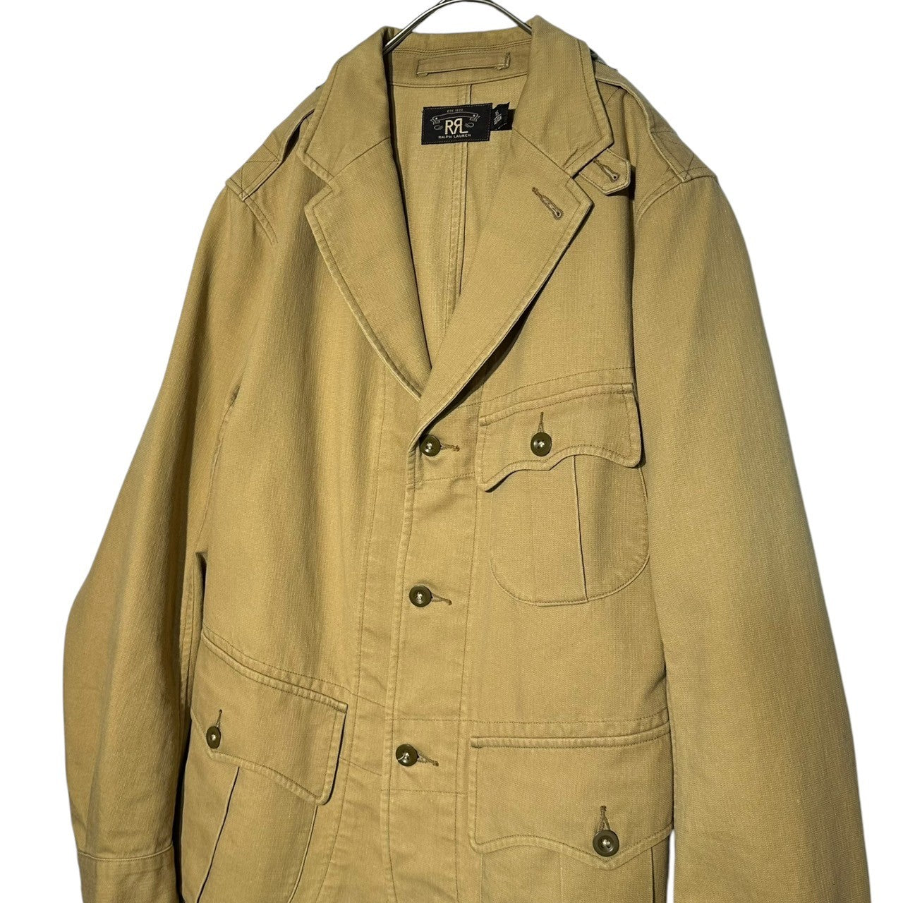 RRL(ダブルアールエル) british military jacket ブリティッシュ ミリタリー ジャケット 7263938RSTSP XS ベージュ テーラード BUSH KHAKI イギリス軍50年代サンプリング