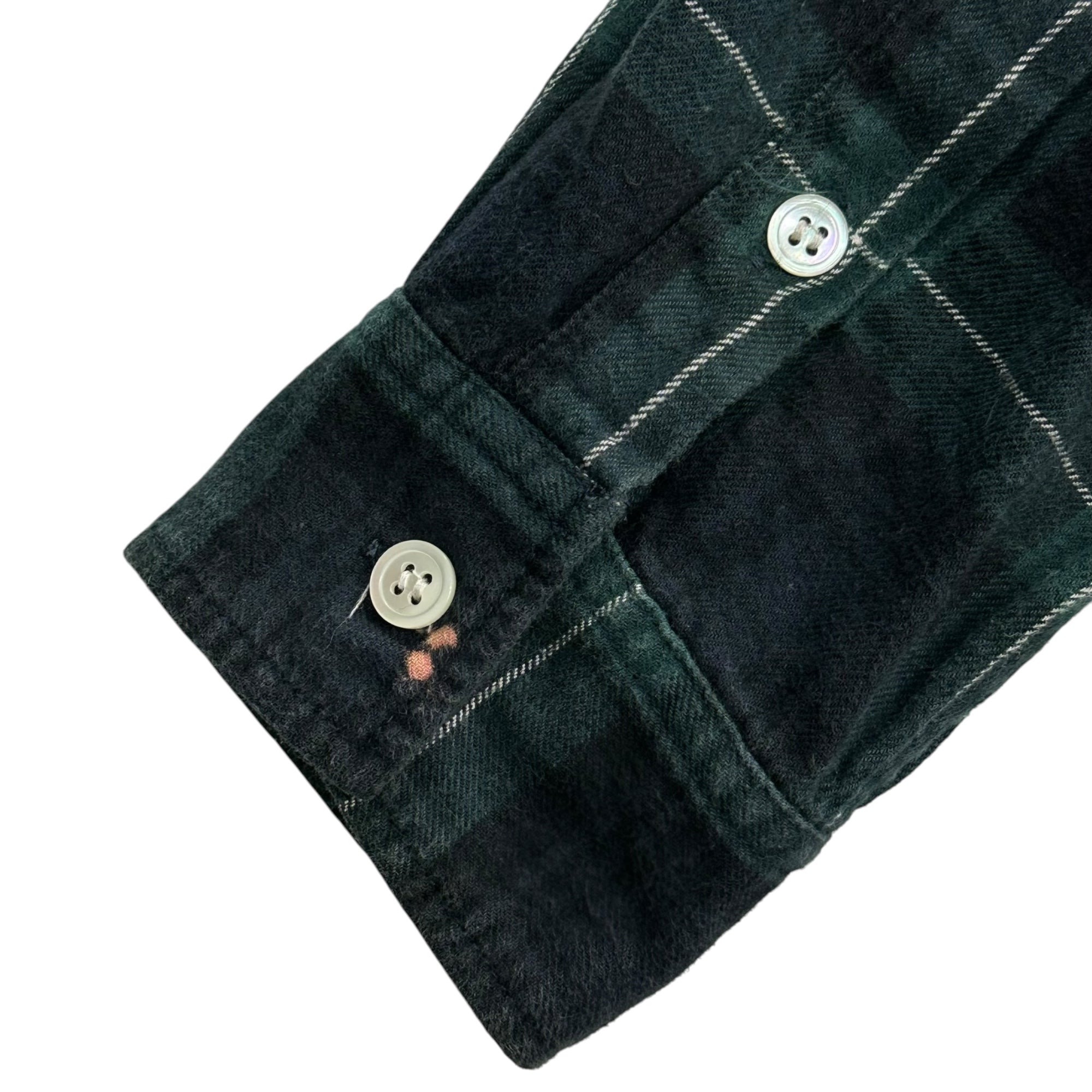 GOODENOUGH(グッドイナフ) 00's Glam G Tartan Check Long-Sleeve Shirt グラムG タータンチェック 長袖 シャツ M ダークグリーン×ダークネイビー