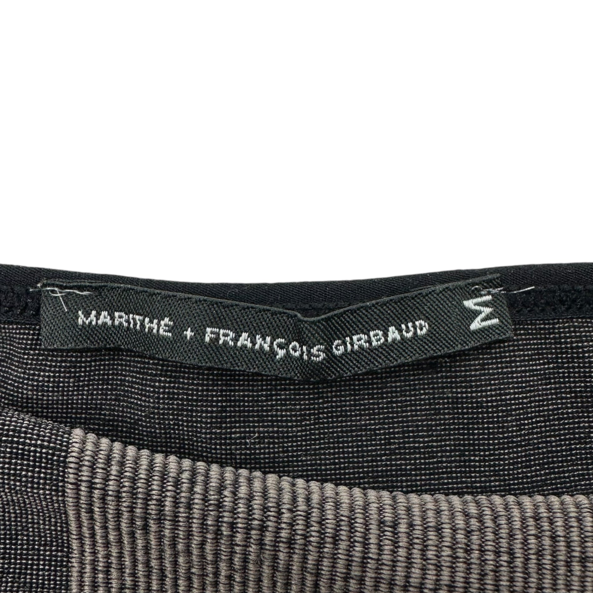 MARITHE FRANCOIS GIRBAUD(マリテフランソワジルボー) 00's Stretch long-sleeved cut and sewn ストレッチ 長袖 カットソー F7-6096 M ブラウン×ブラック