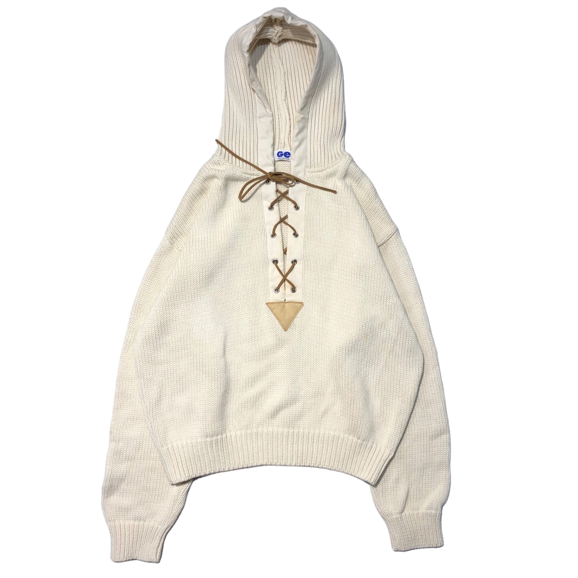 GOODENOUGH(グッドイナフ) 90's lace-up knit pullover hoodie レースアップ ニット プルオーバー