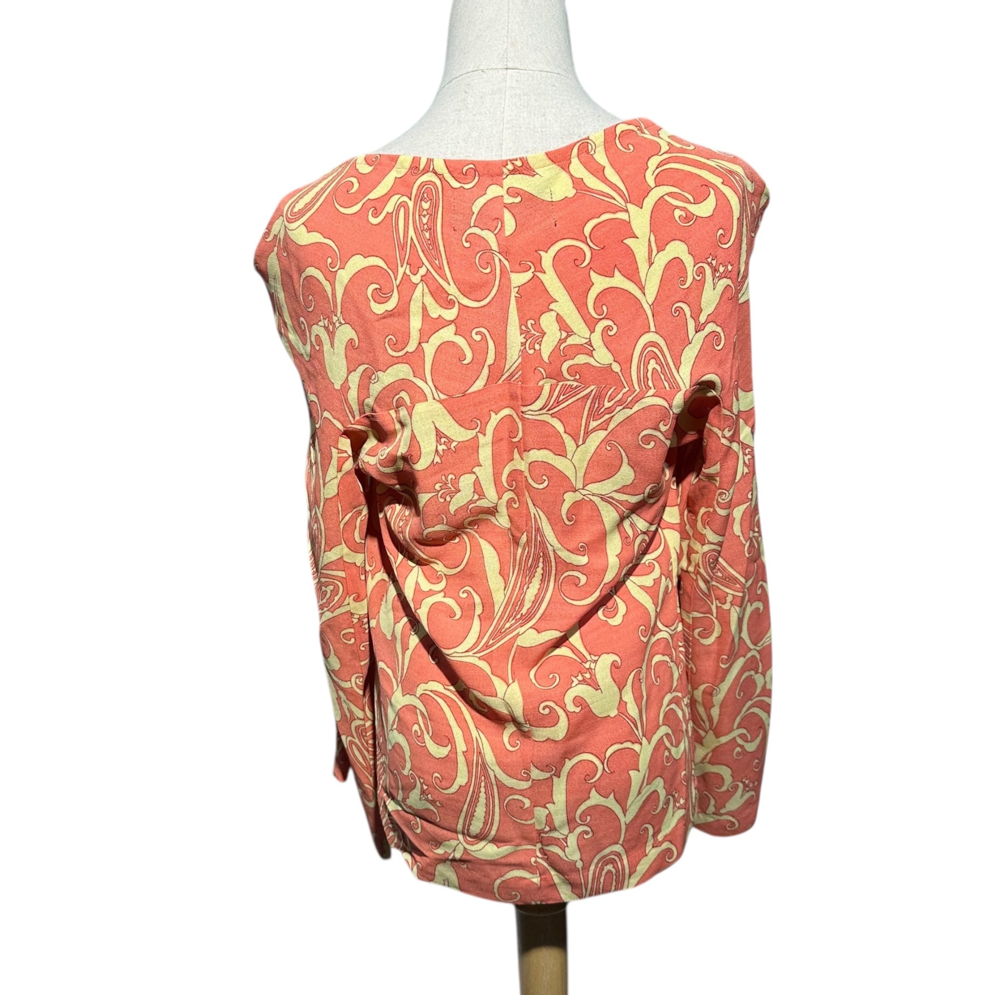 tricot COMME des GARCONS(トリココムデギャルソン) 97SS Vintage Botanical Print Blouse ヴィンテージ ボタニカル 総柄 ブラウス TB-100200 FREE ピンク×イエロー AD1996