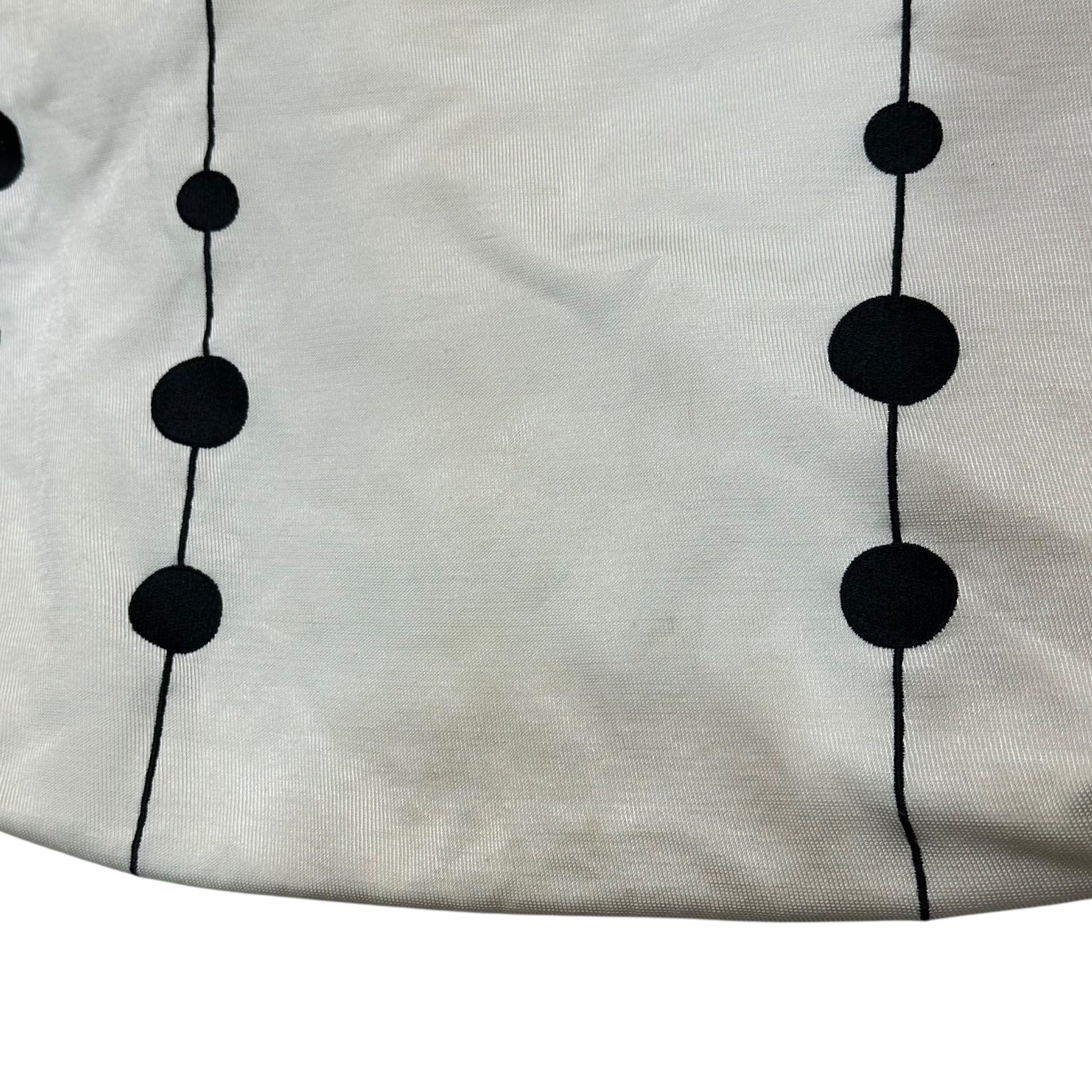 YOHJI YAMAMOTO+NOIR(ヨウジヤマモトプリュスノアール) Leather Handle Embroidered Shoulder Bag レザー ハンドル 刺繍 ショルダーバッグ ホワイト×ブラック