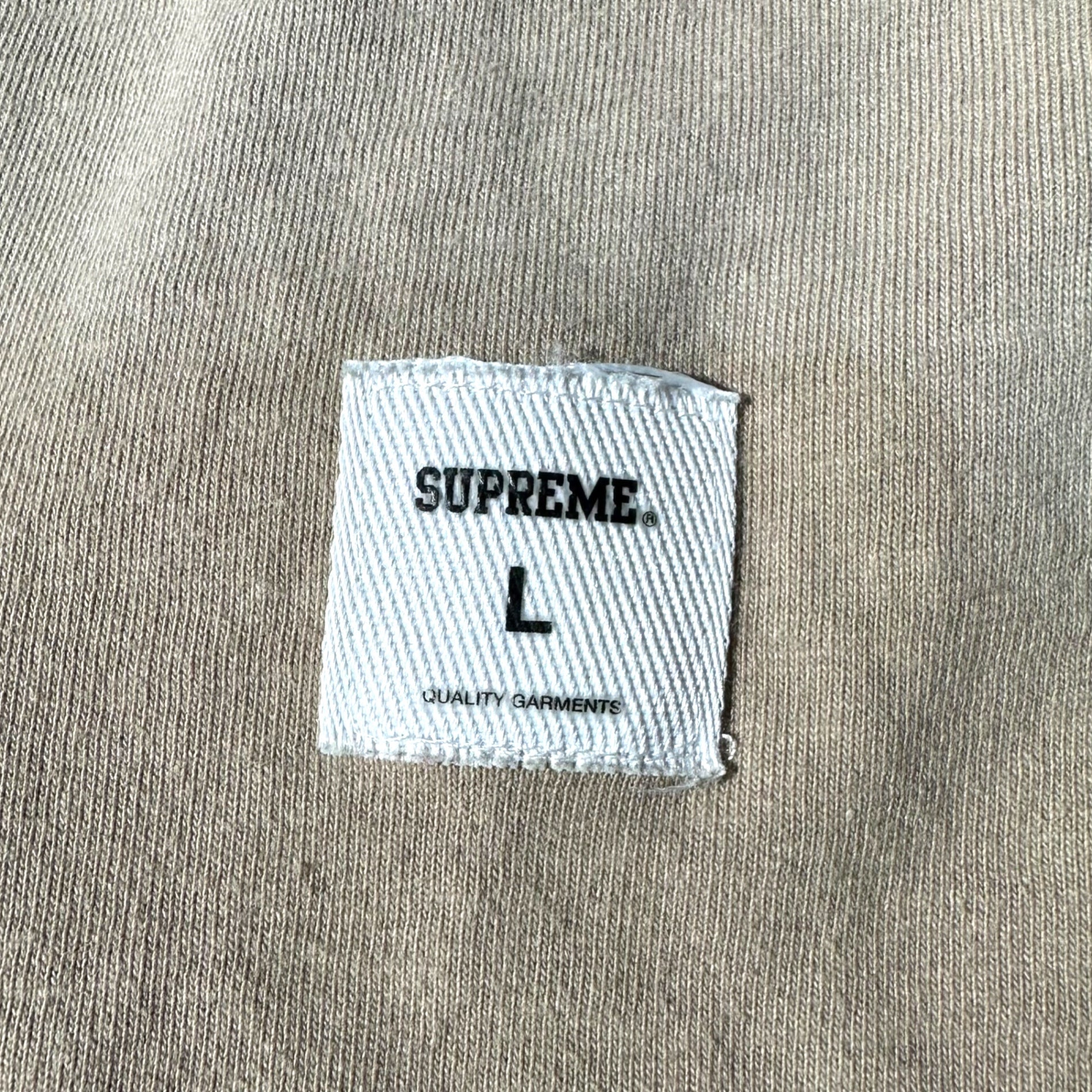 SUPREME(シュプリーム) 22AW No Love S/S Top ノーラブ 半袖 Tシャツ カットソー Dark Tan L ベージュ×ブラック