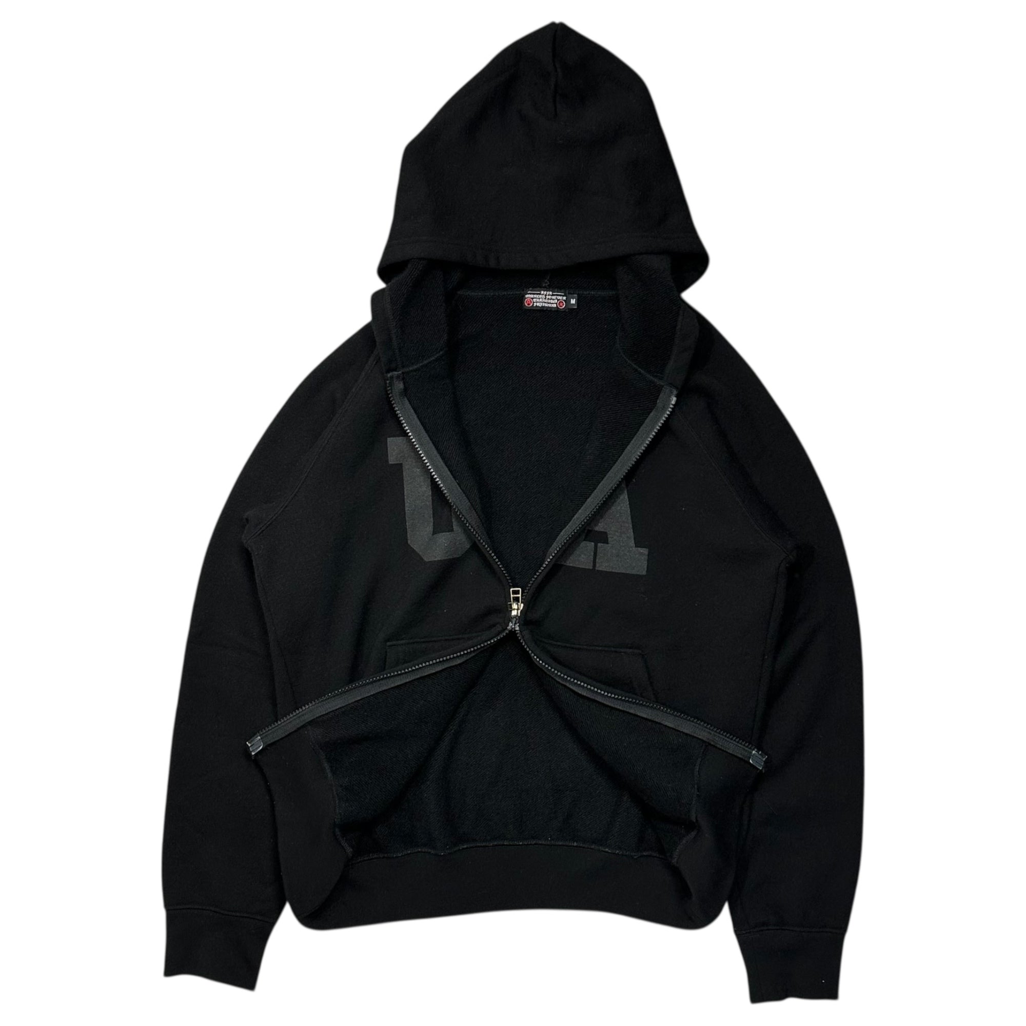 AFFA(エーエフエフエー) UA LOGO WOOL MIX ZIP HOODIE ロゴ ウール混 ジップ アップ パーカー FA7A10 M ブラック