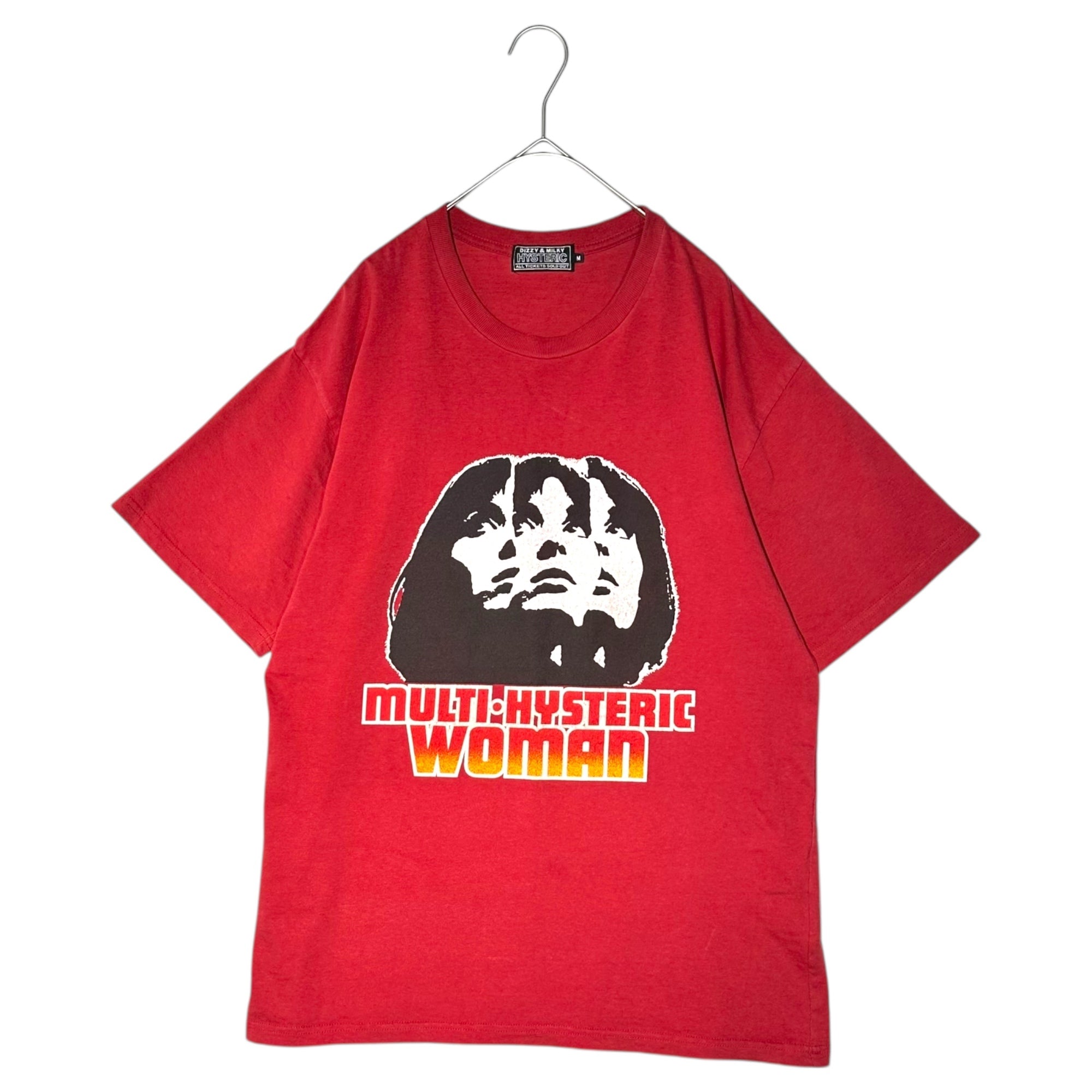 HYSTERIC GLAMOUR(ヒステリックグラマー) MULTI HYSTERIC WOMAN T-SHIRT マルチ ヒステリック ウーマン Tシャツ  02241CT01 M レッド ヒスガール