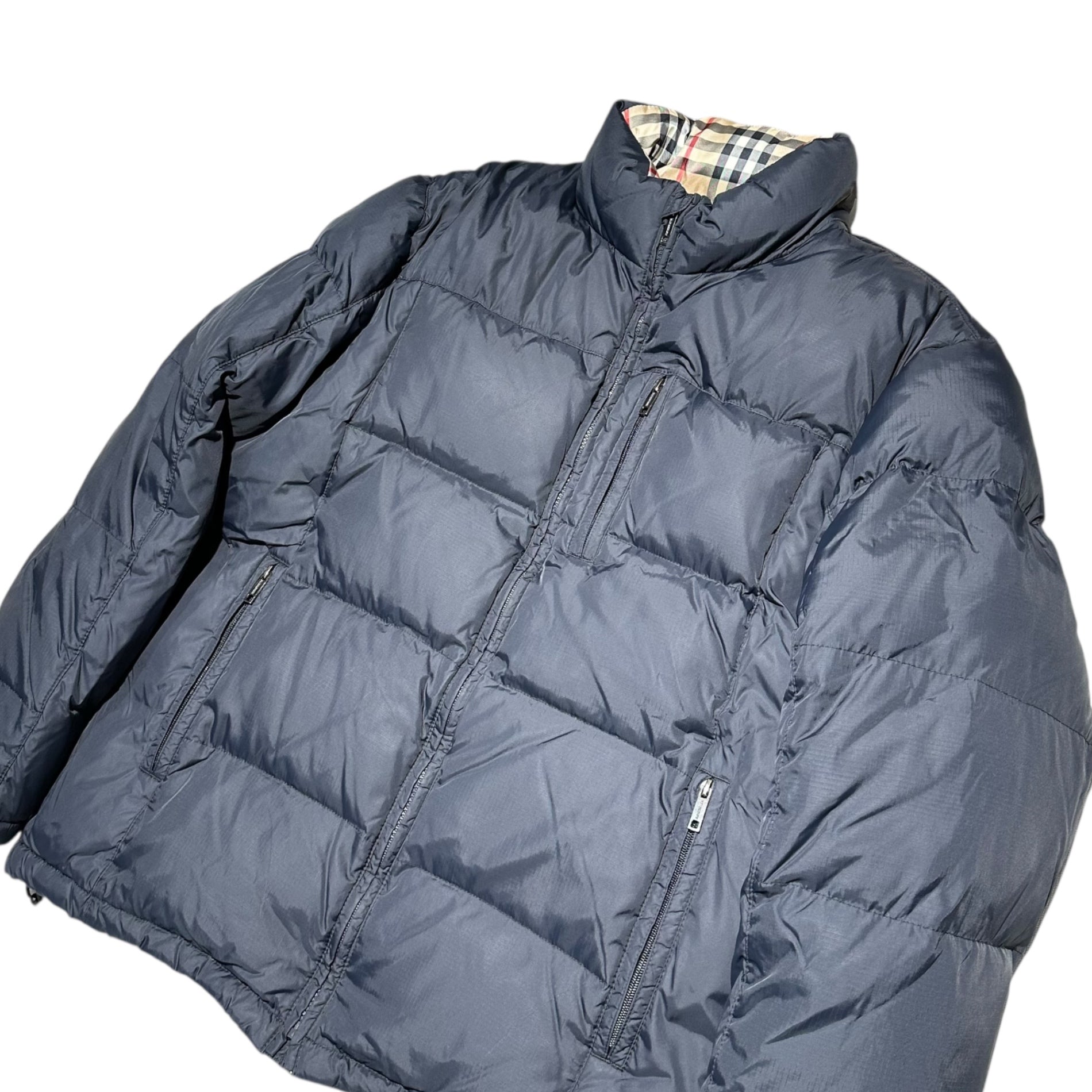 BURBERRY LONDON(バーバリーロンドン) 07AW Nova Check Lining Down Jacket ノヴァチェック ライニング ダウン ジャケット L ブラック LENNON