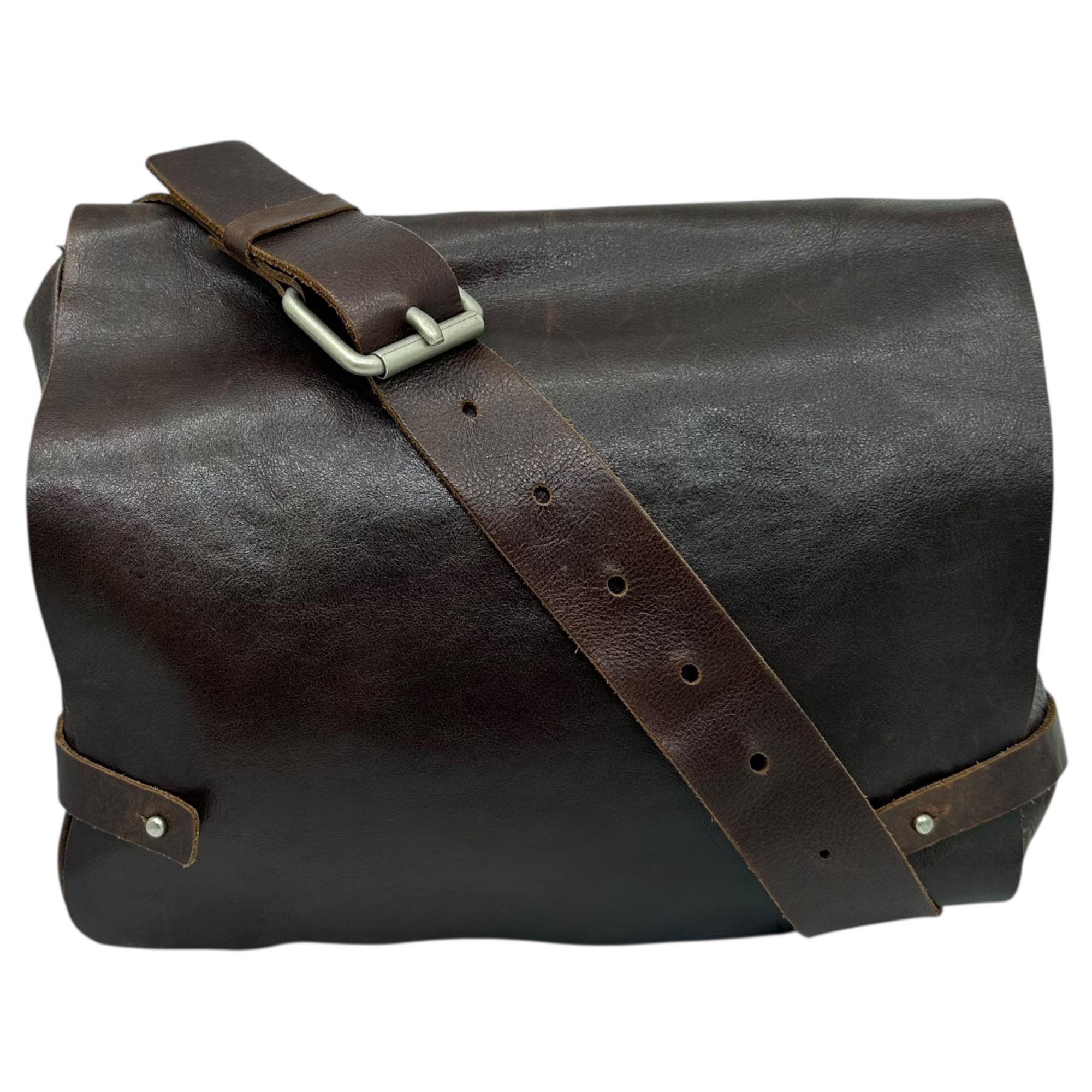 Y's(ワイズ) Leather Flap Waist Pouch レザー フラップ ウエスト ポーチ ブラウン