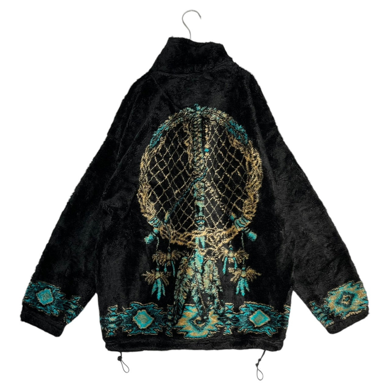 BEAR RIDGE(ベアーリッジ) 90's native pattern fleece jacket ネイティブ柄 フリース ジャケット 90年代 L ブラック