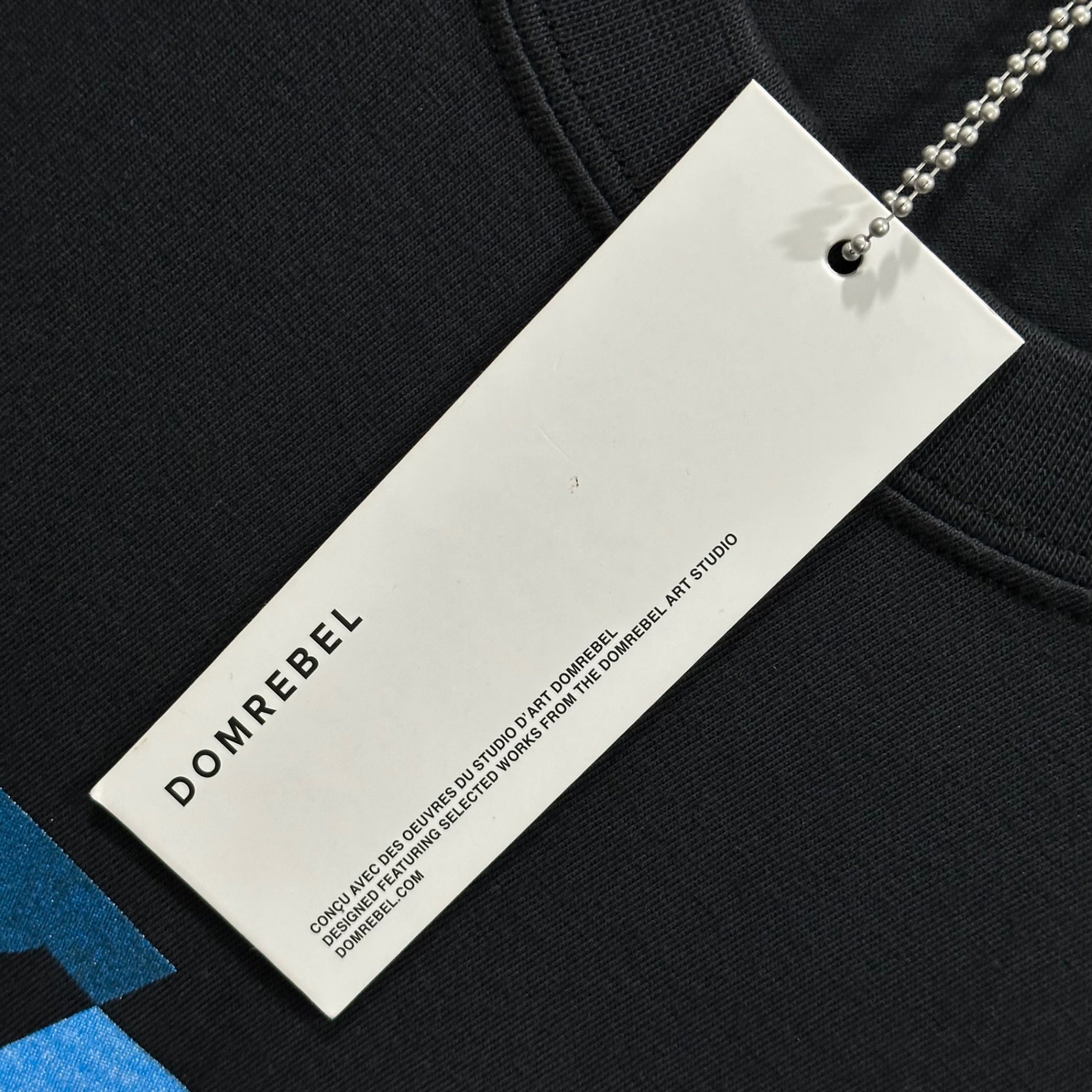 DOMREBEL(ドムレーベル) 24SS Distressed Studded Printed S/S T-shirt ダメージ加工 スタッズ 装飾 半袖 Tシャツ 24071310000730 L ブラック