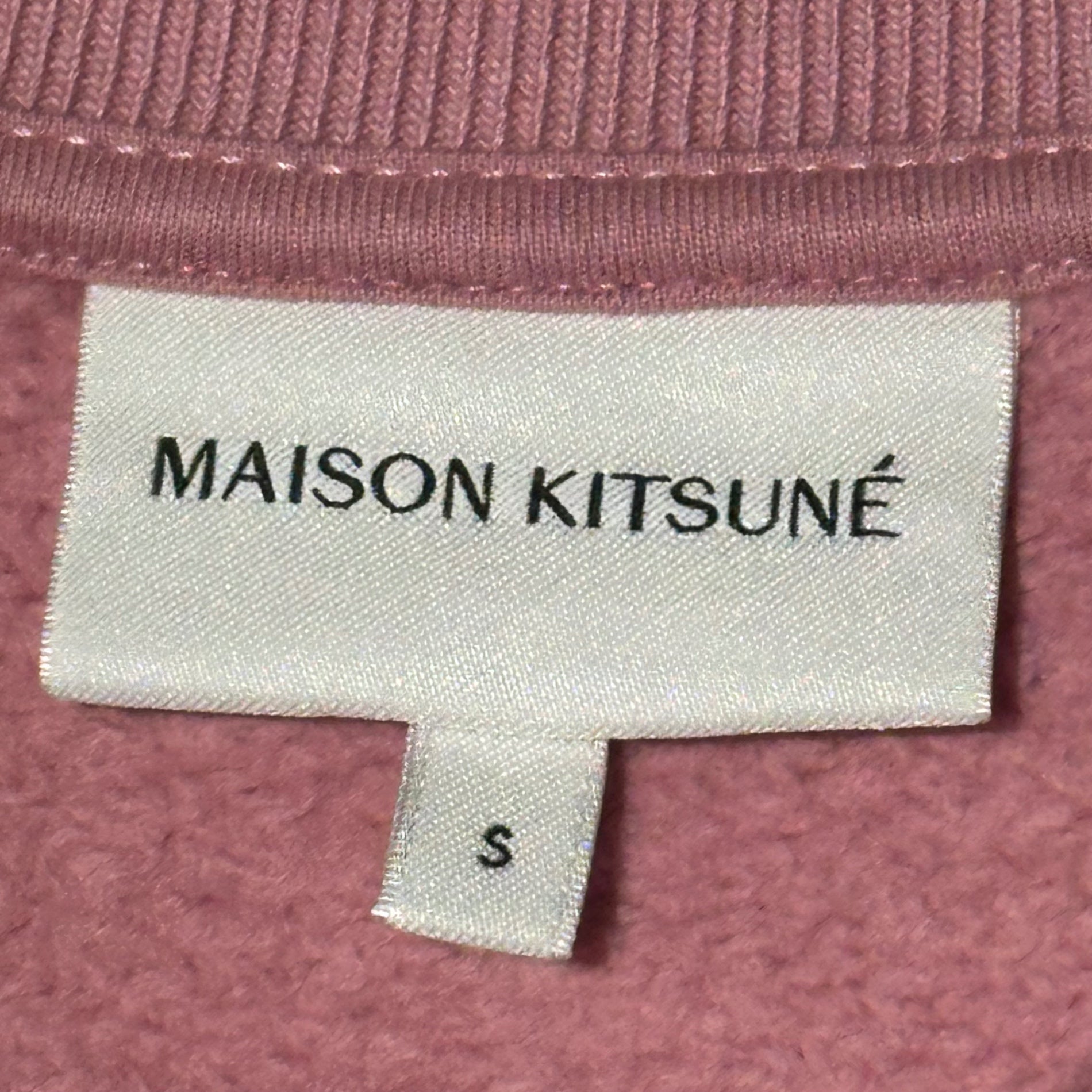 Maison Kitsune(メゾンキツネ) Fox Head Patch Comfort Sweatshirt フォックスヘッド パッチ コンフォート スウェットシャツ MW00315KM0307 S ピンク