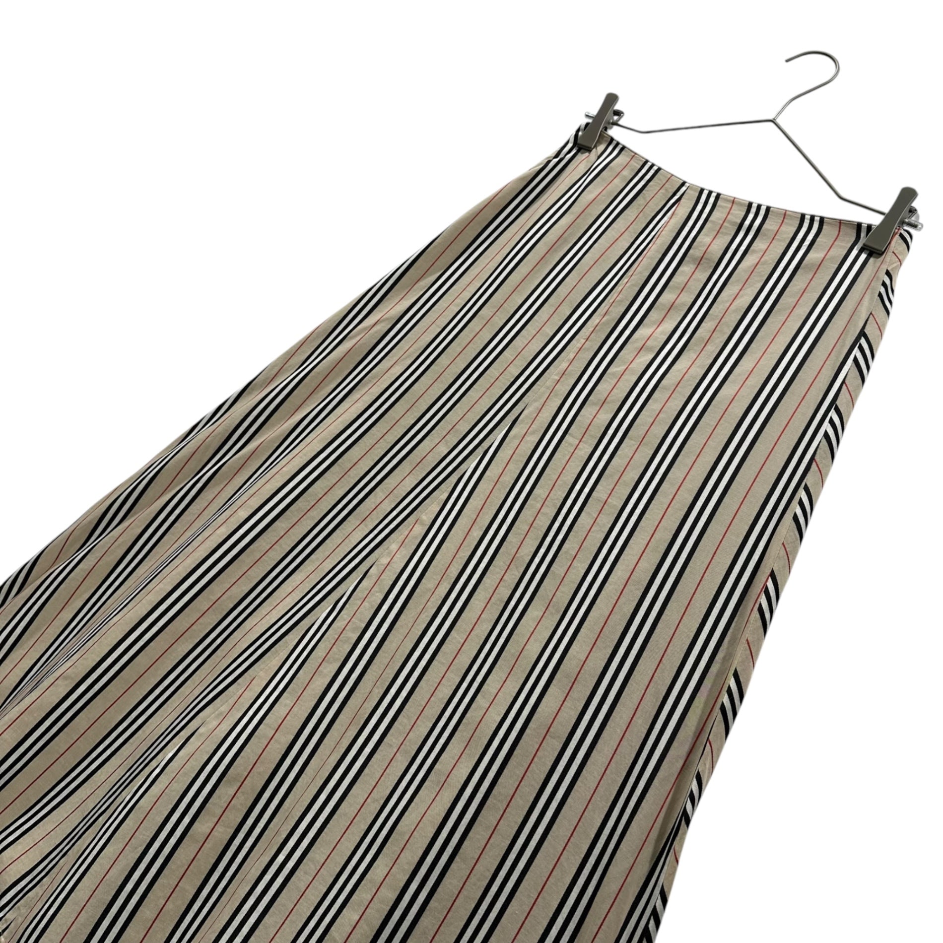 BURBERRY LONDON(バーバリーロンドン) Striped Maxi Skirt ストライプ ロング スカート FXA76-008 38 ベージュ