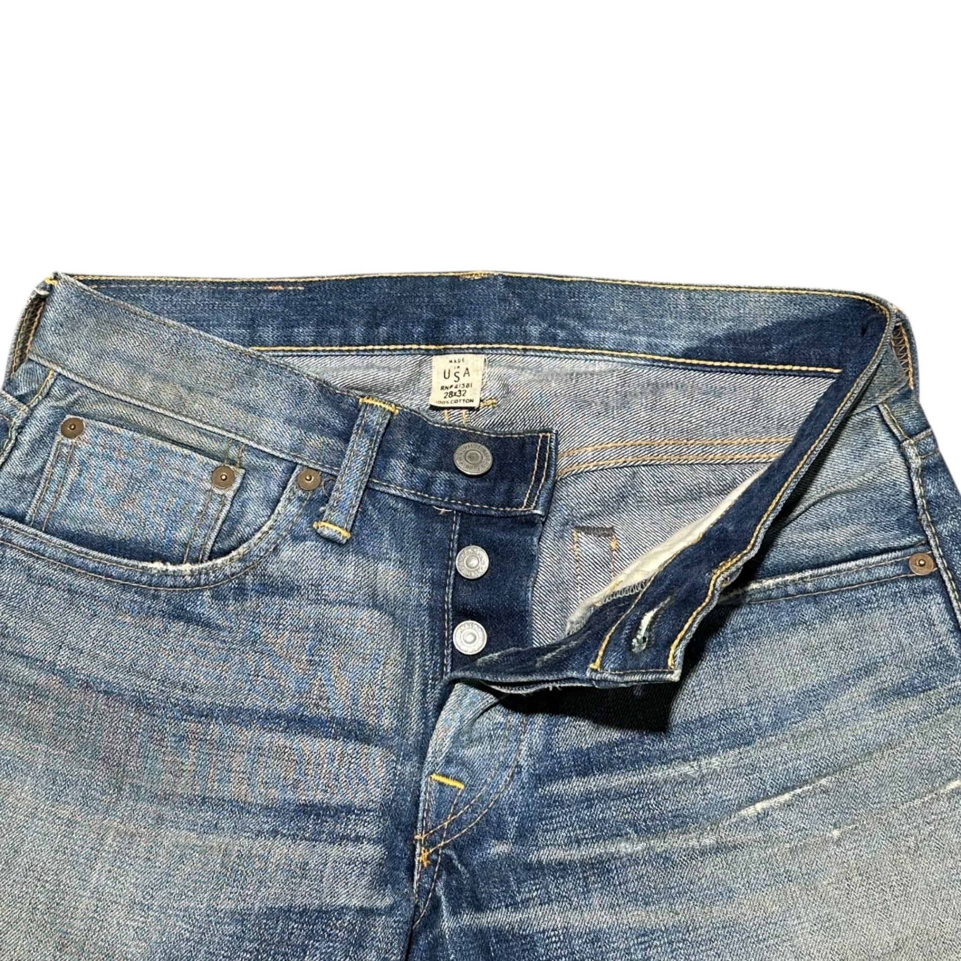 RRL(ダブルアールエル) LOW STRAIGHT JEANS ”SPRING CREEK 2”  ロー ストレート ジーンズ W28 L32 インディゴ ヴィンテージ加工 デニム パンツ