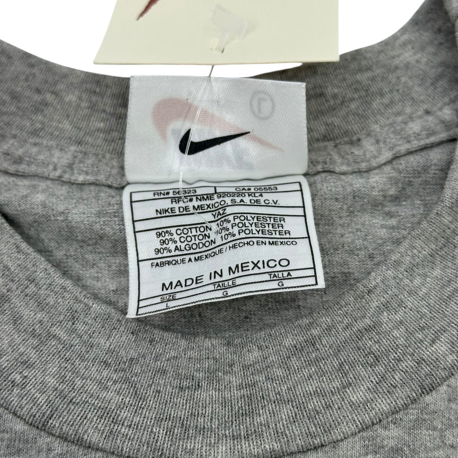 NIKE(ナイキ) 90's 14 YEAR AIR JORDAN Tee 歴代 エアジョーダン Tシャツ 133408-050 L グレー 90年代 ヴィンテージ デッドストック
