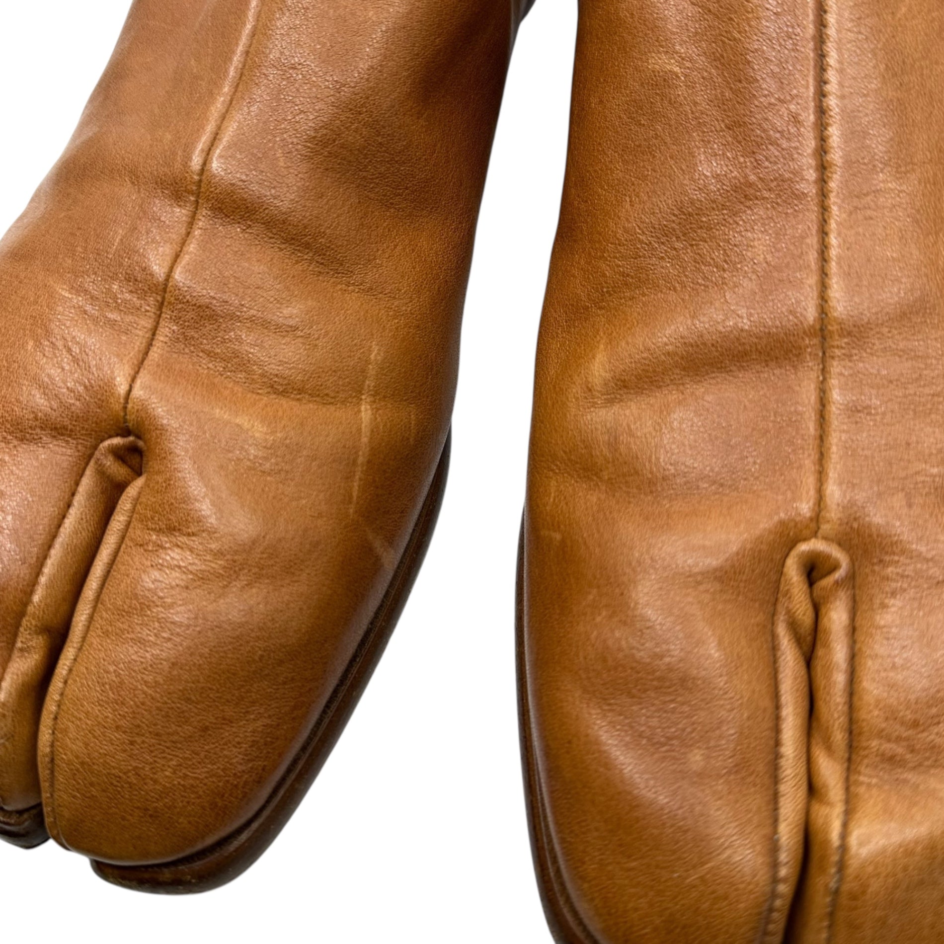 MAISON MARGIELA(メゾンマルジェラ) Tabi Babouche 足袋 バブーシュ レザー スリッポン 41(26.5cm程度) キャメル