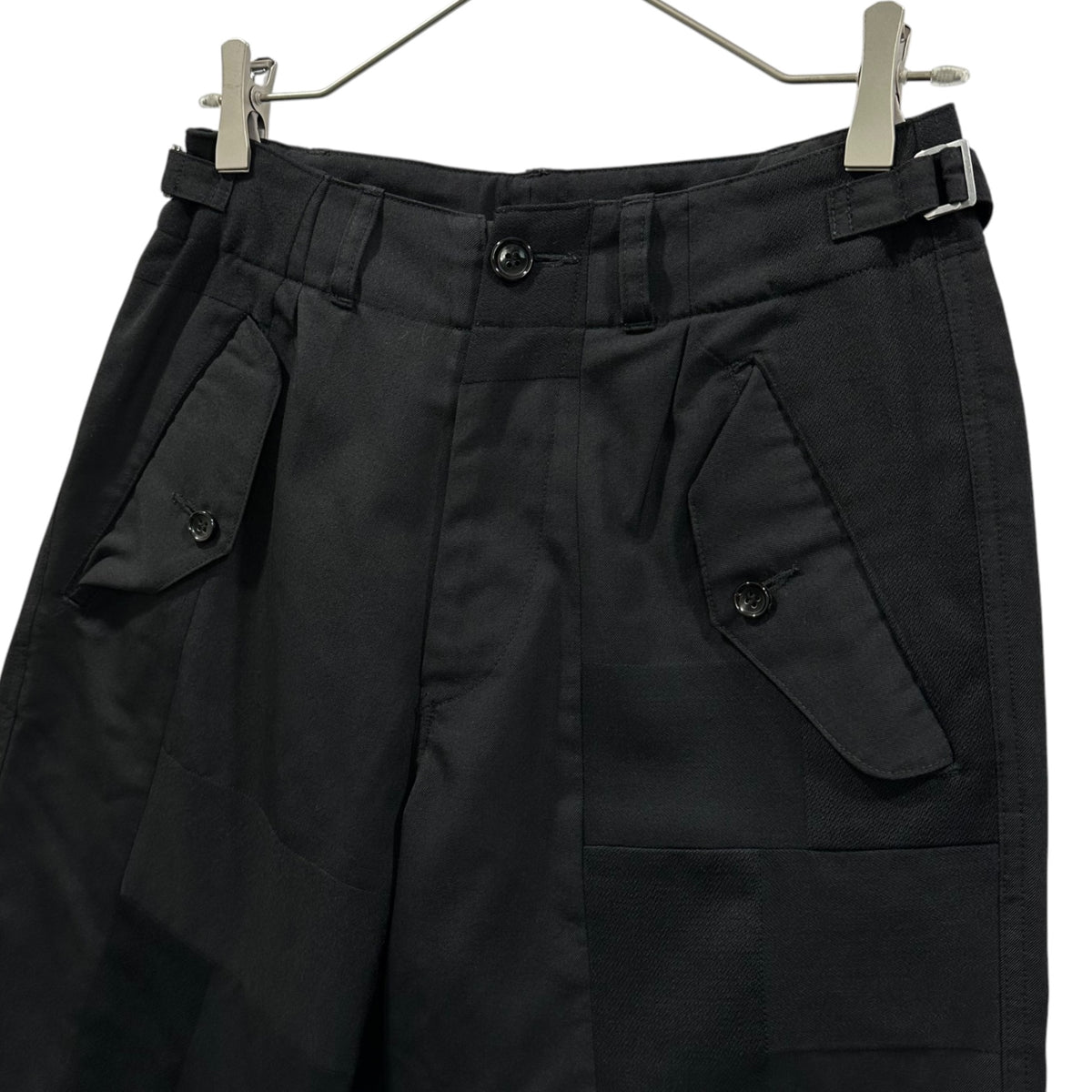 COMME des GARCONS(コムデギャルソン) 2003AW Wool Gabardine Patchwork Tapered Pants ウール ギャバジン パッチワーク テーパード パンツ GK-P005 S ブラック AD2003 アーカイブ