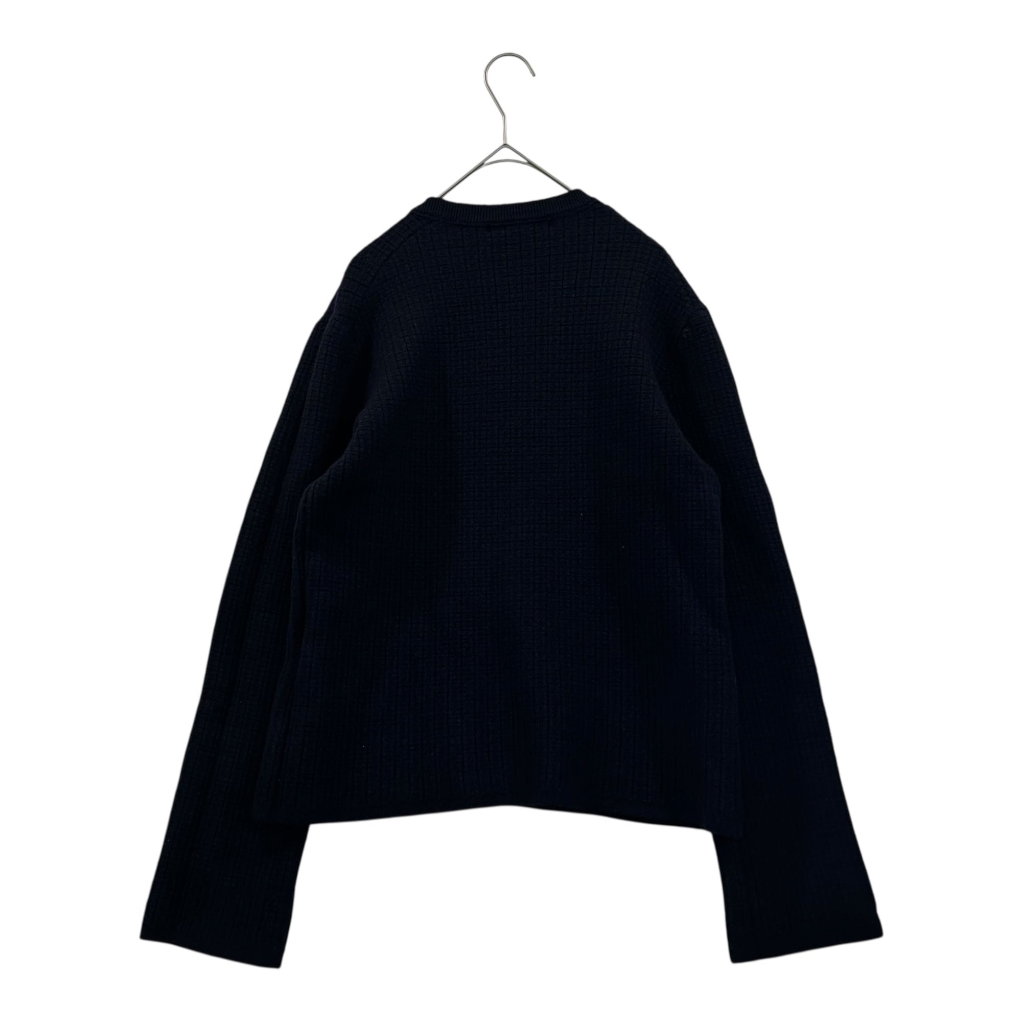 COMME des GARCONS SHIRT(コムデギャルソンシャツ) Waffle Wool Crew Neck Knit ワッフル ウール クルーネック ニット S27516  S ネイビー