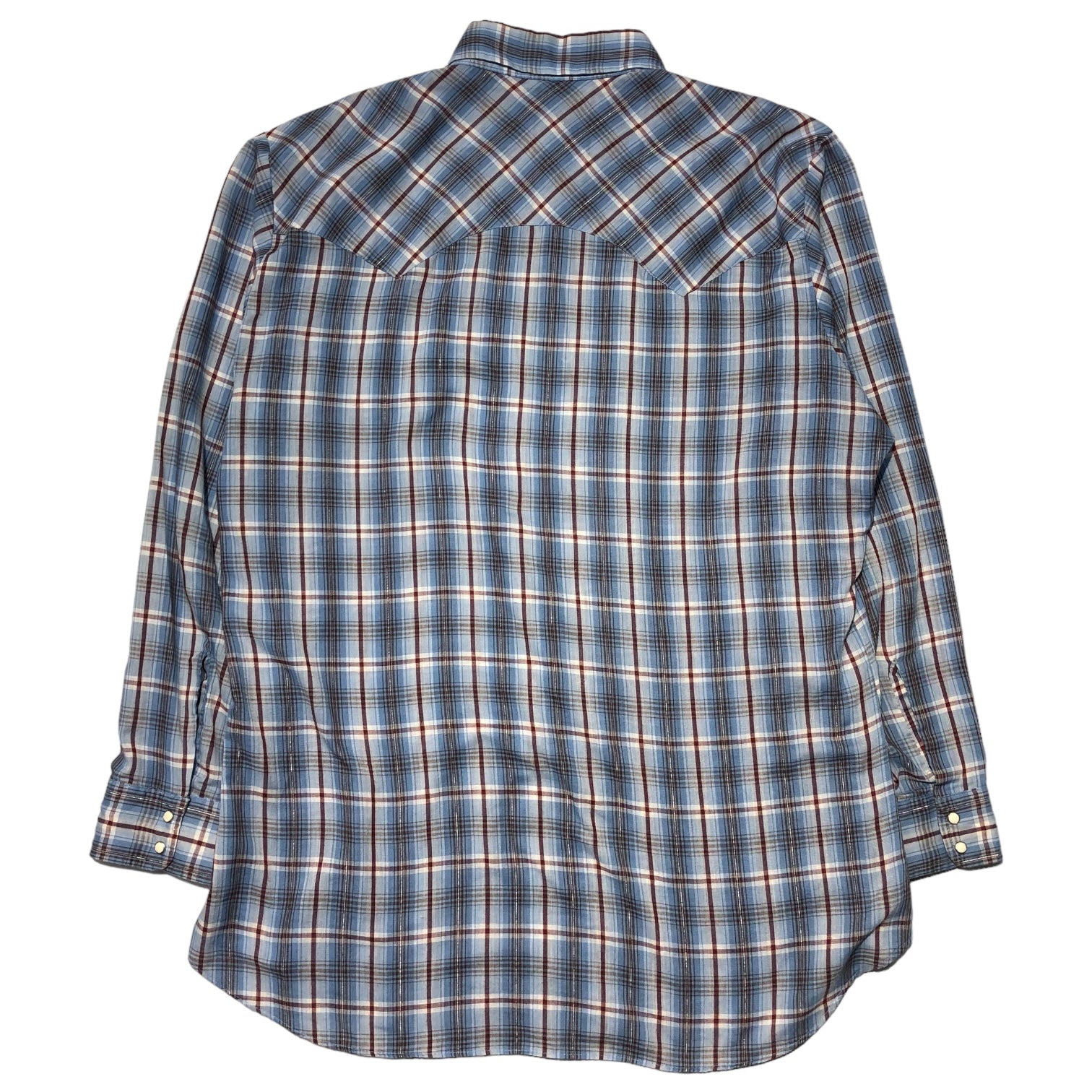 Levi's(リーバイス) 70’s western check shirt ウエスタン チェック シャツ 60648-2319 XL スカイブルー ヴィンテージ 70年代