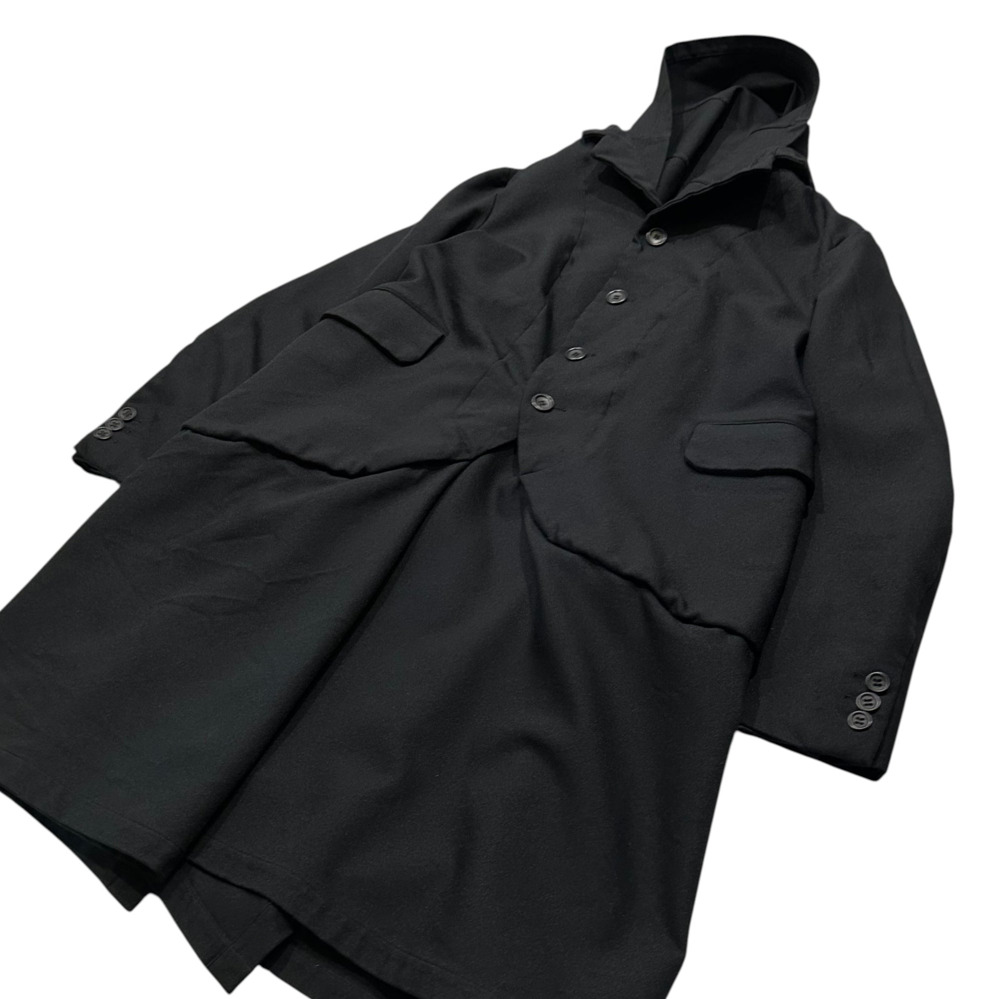 BLACK COMME des GARCONS(ブラックコムデギャルソン) 2013AW Esther Docking Long Coat エステル ドッキング ロング コート 1L-J026 S ブラック AD2013 ユニセックス