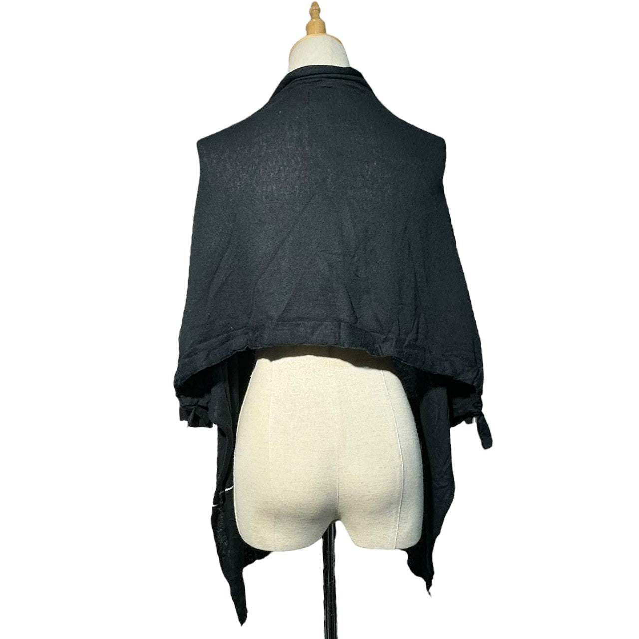 Y's(ワイズ) Line design bolero knit cardigan ラインデザイン ボレロ ニット カーディガン 羽織 2(M程度) ブラック×ホワイト