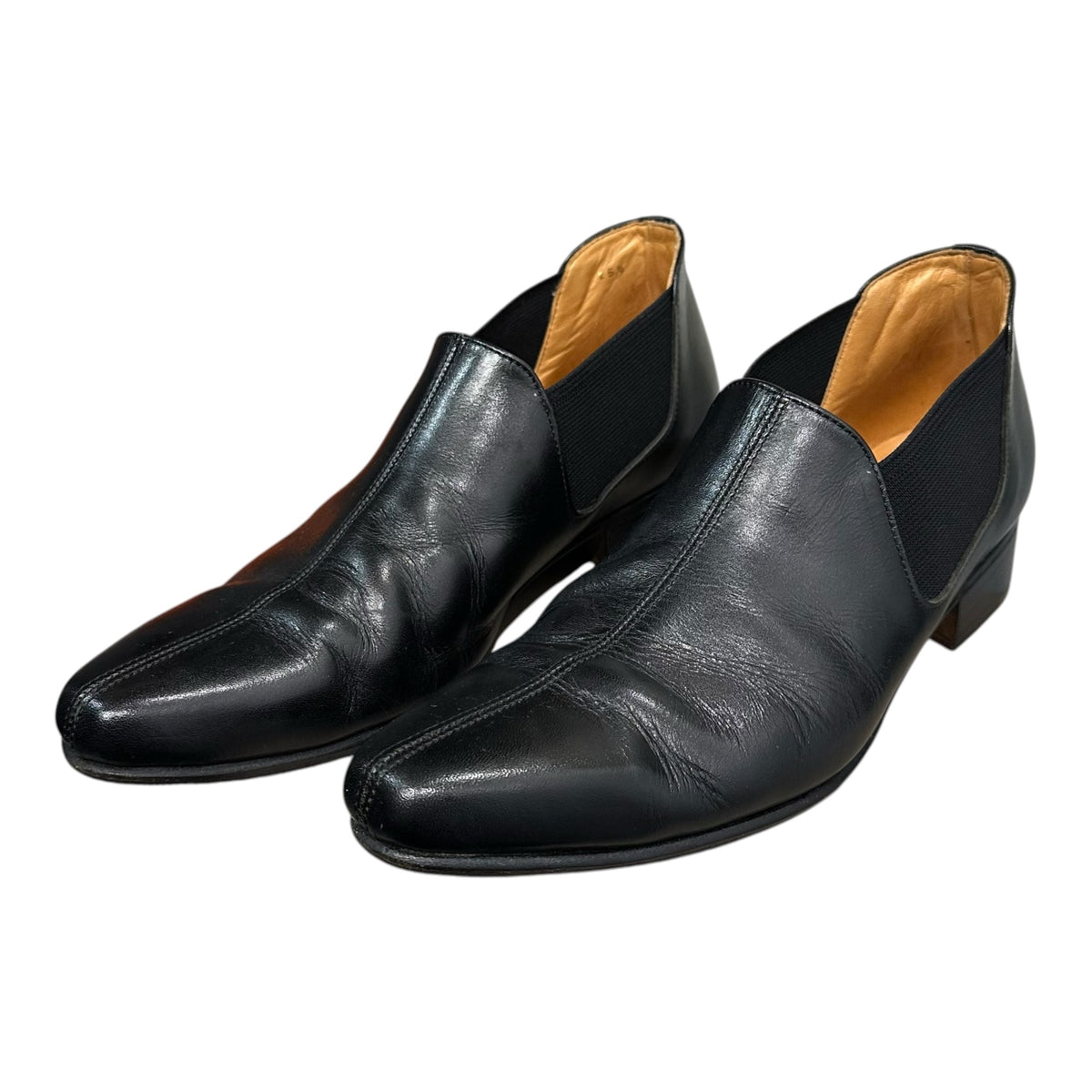 COMME des GARCONS HOMME PLUS(コムデギャルソンオムプリュス) 2000's Center-Seam Chelsea Boots センターシーム チェルシー ブーツ 25.5cm ブラック サイドゴア 革靴 シューズ