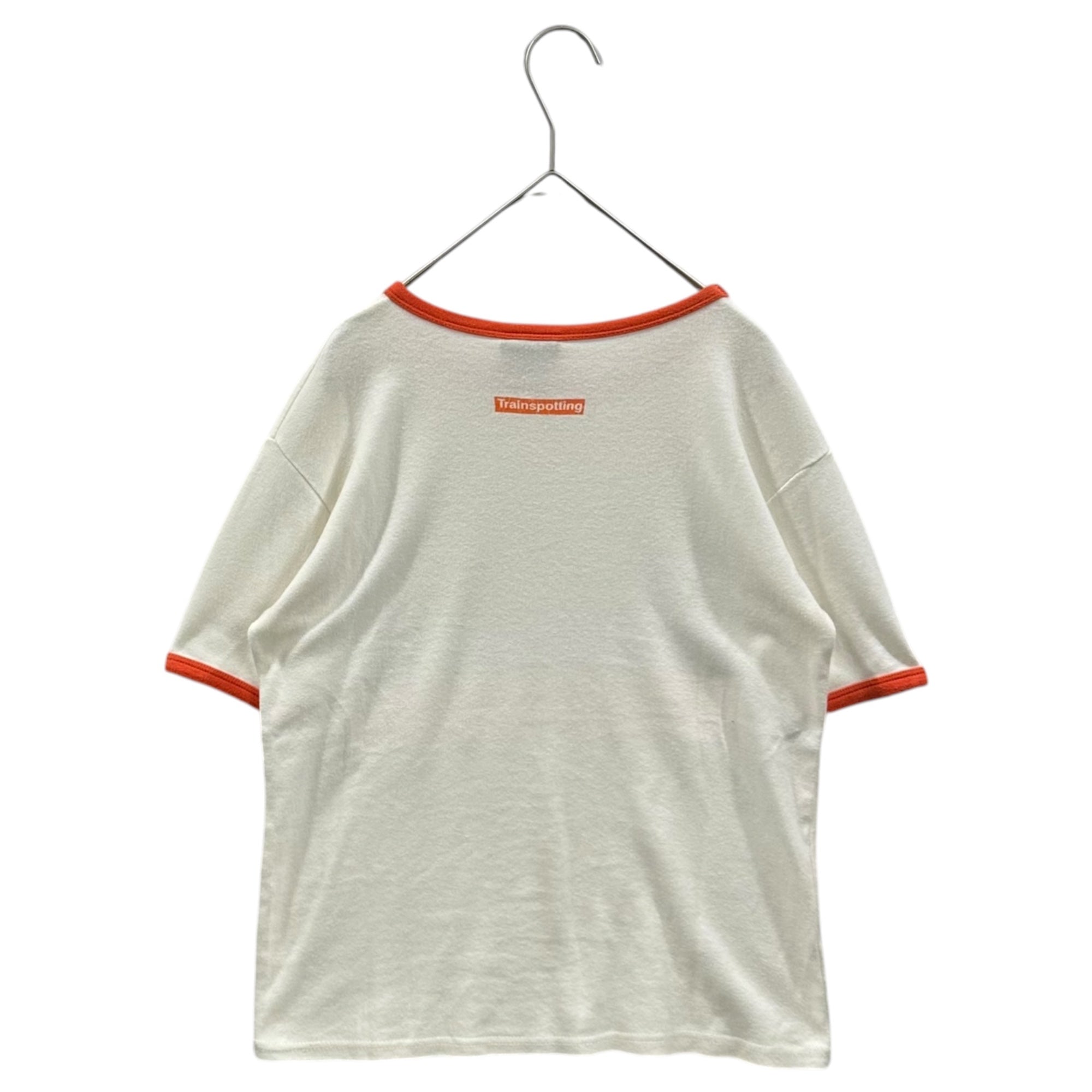 UNDERWORLD(アンダーワールド) 1996's "Trainspotting" Official Ringer Tee トレインスポッティング オフィシャル リンガー Tシャツ 表記無(S程度) ホワイト×オレンジ 90's 90年代 ムービー ヴィンテージ トレスポ