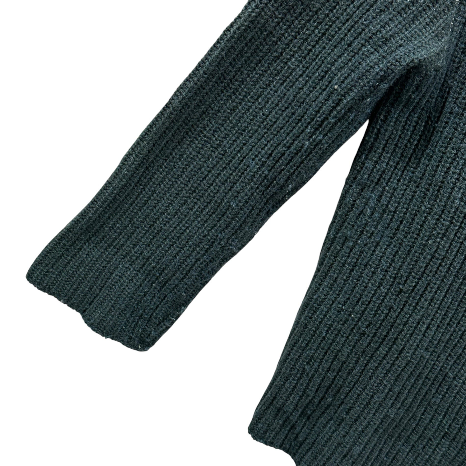 Maison Martin Margiela(メゾン マルタンマルジェラ) 2001AW ⑥ By Miss Deanna High-neck ribbed knit cardigan ハイネック リブ ニット カーディガン 3761500 表記無(S程度) モスグリーン 00's アーカイブ 本人期