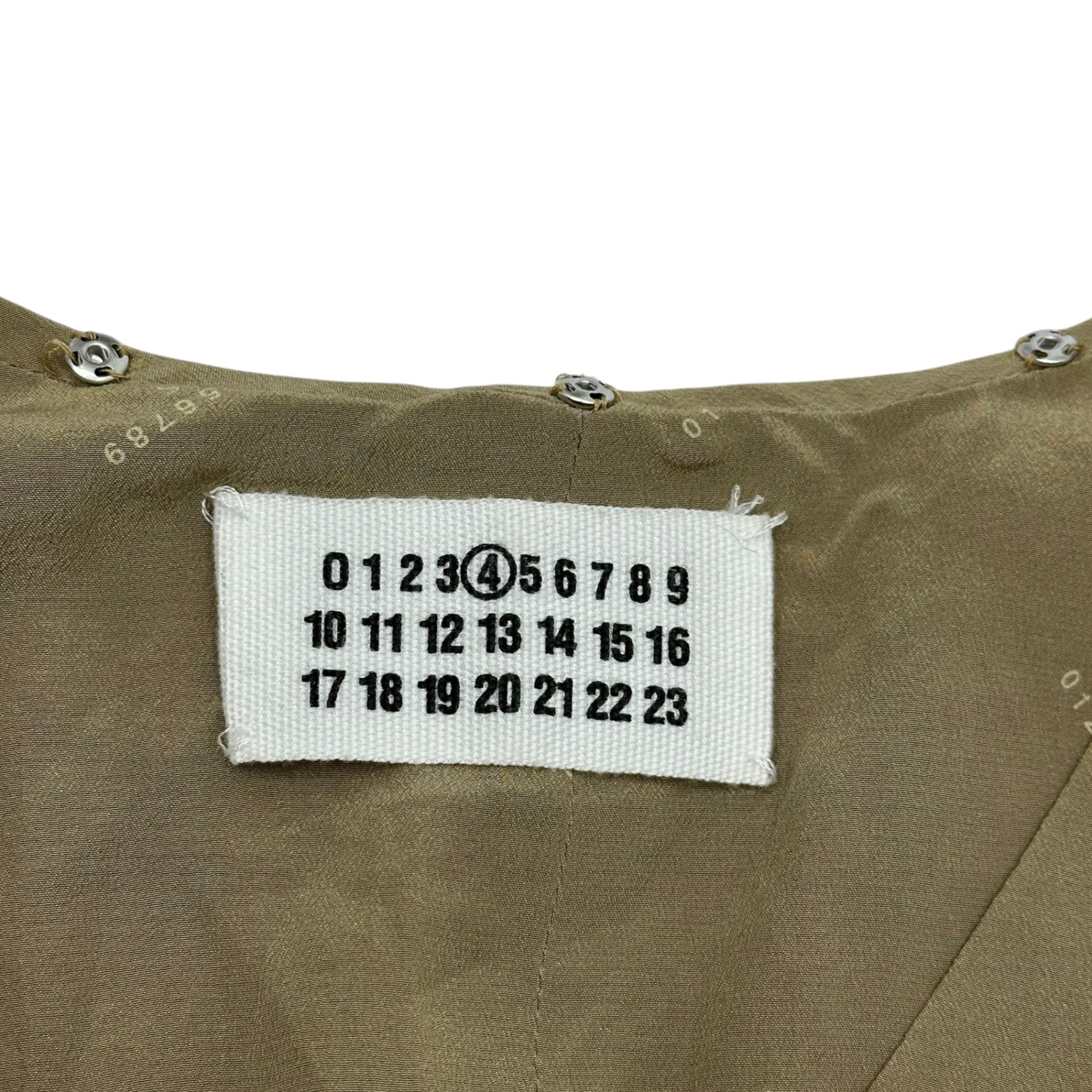 Maison Martin Margiela(メゾン マルタンマルジェラ) 00's Sleeveless Silk Dress Dress ノースリーブ シルク ドレス ワンピース カーキ ここのえ期 アーカイブ