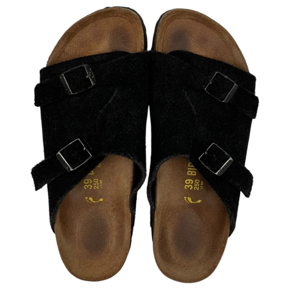 BIRKENSTOCK(ビルケンシュトック) Zurich Suede Comfort Sandals チューリッヒ スエードコンフォートサンダル 0050493 25cm ブラック×ブラウン