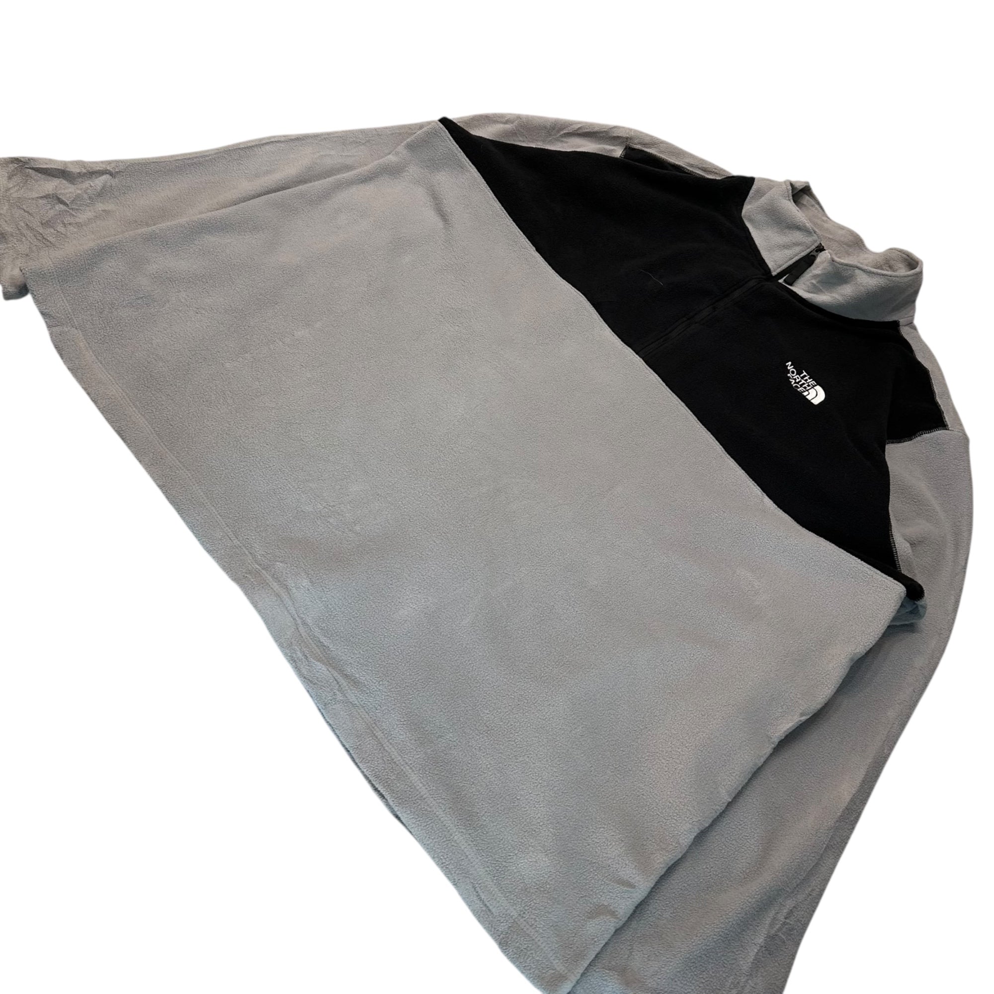 THE NORTH FACE(ノースフェイス) Men's TKA 100 Glacier 1/4 Zip Fleece ジップ フリース ジャケット NF0A4P8CGVV XXL グレー×ブラック 海外規格