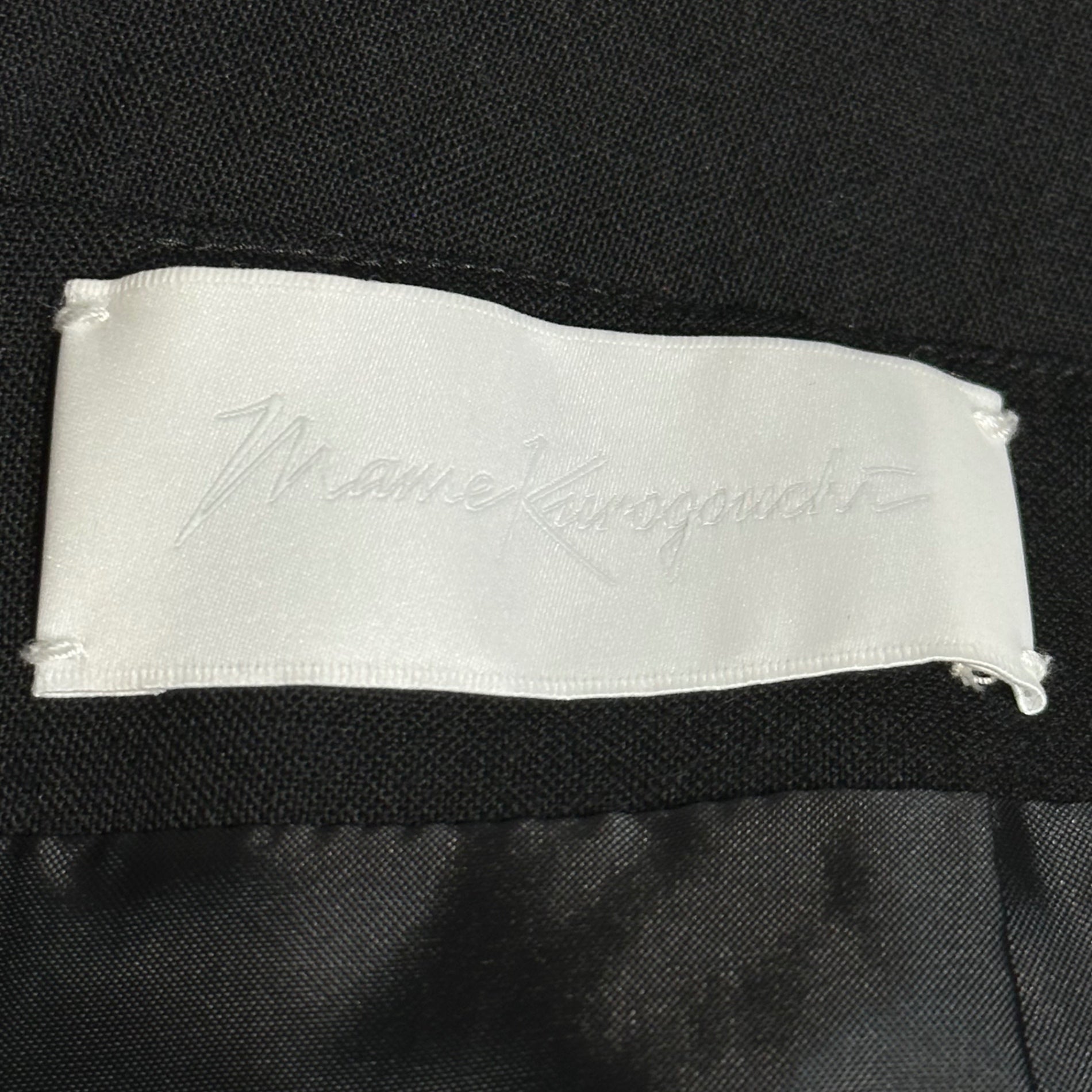 mame kurogouchi(マメクロゴウチ) Ribbon Stripe V Neck Dress ジャンパースカート ワンピース MM20FW-DR047 2(M程度) ブラック