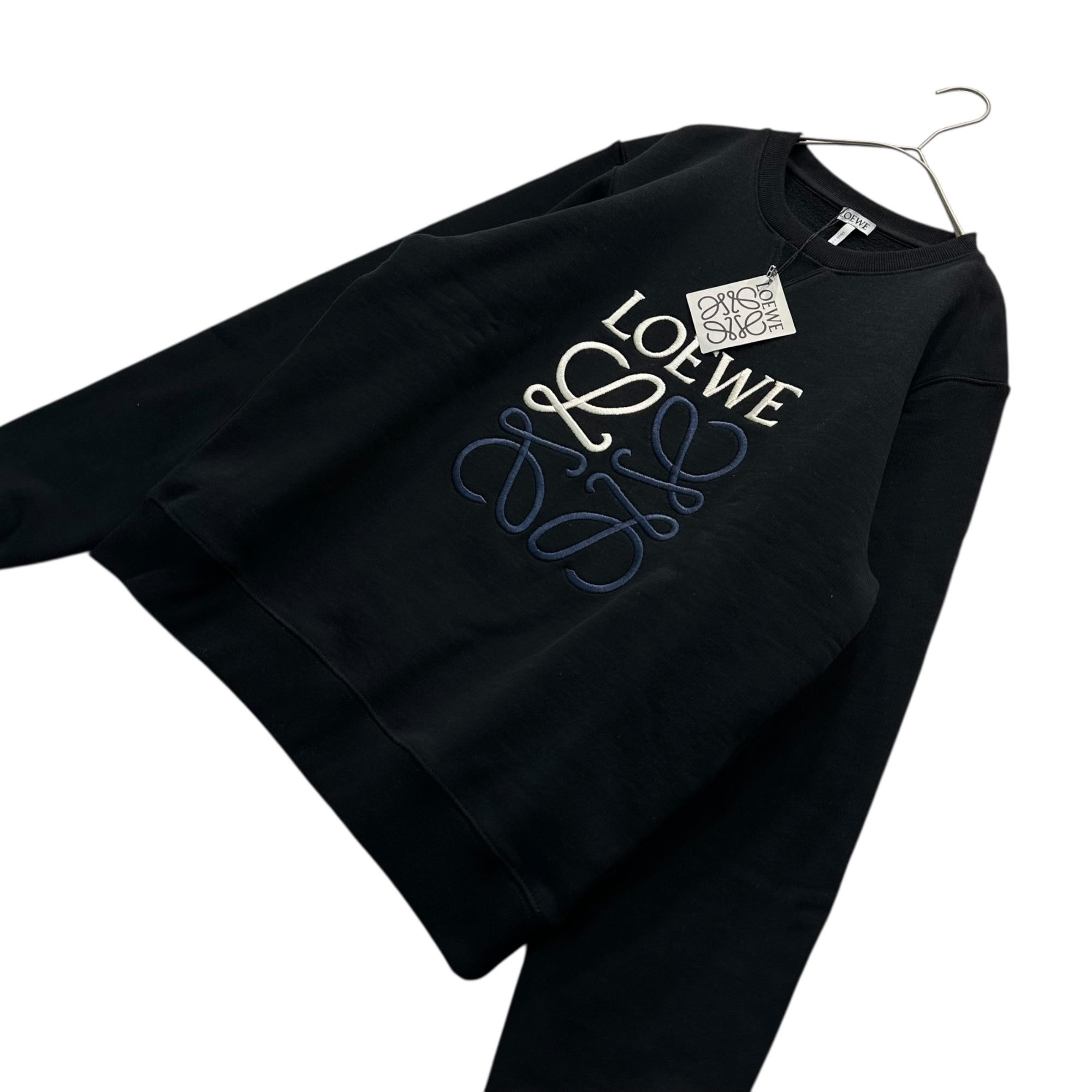 LOEWE(ロエベ) Anagram Logo Cotton Sweatshirt アナグラム ロゴ スウェット M ブラック