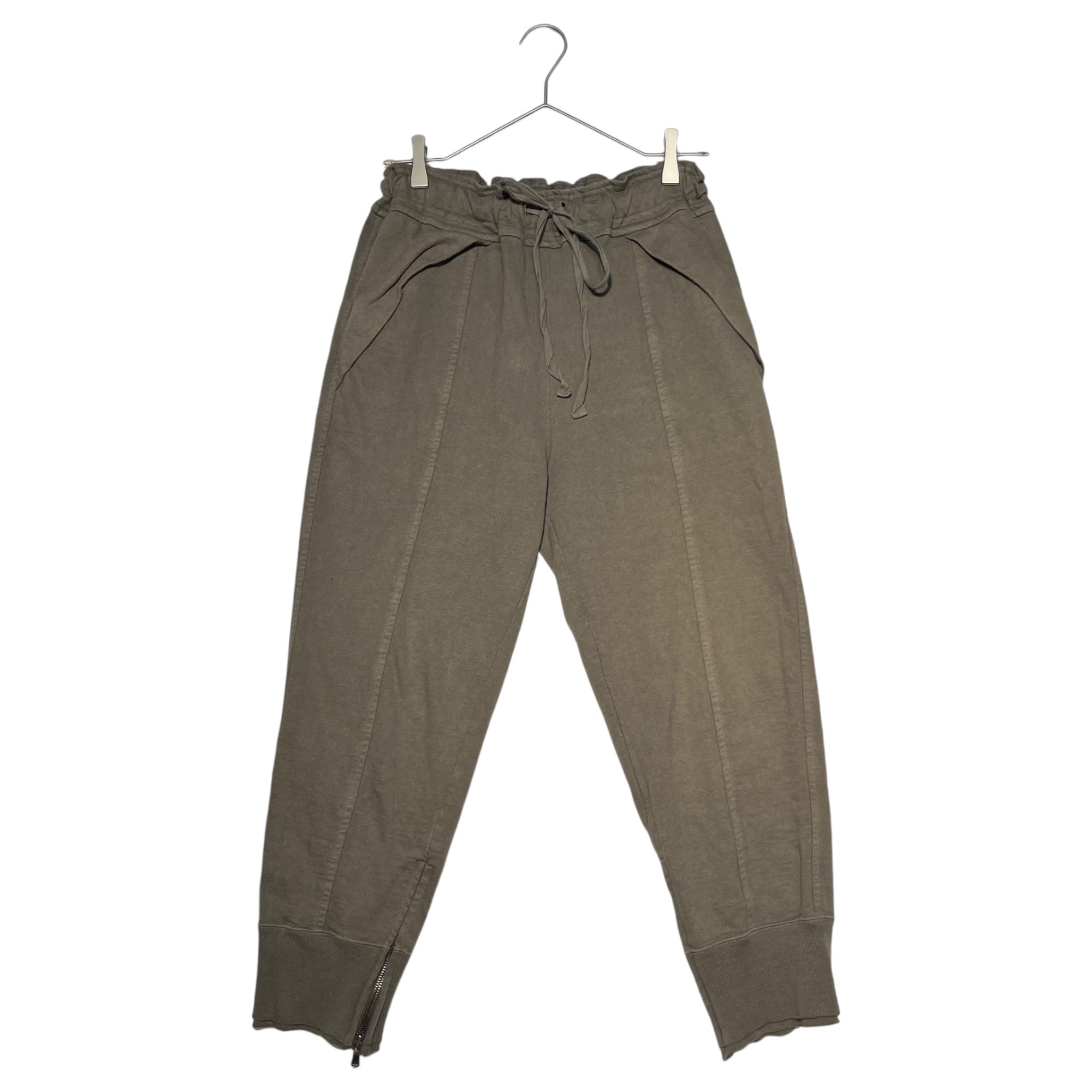 The Viridi-anne(ヴィリジアン) Zip hem gathered waist sweatpants 裾ジップ ウエスト ギャザー スウェット パンツ VI-1B99-04 1(S程度) グレー