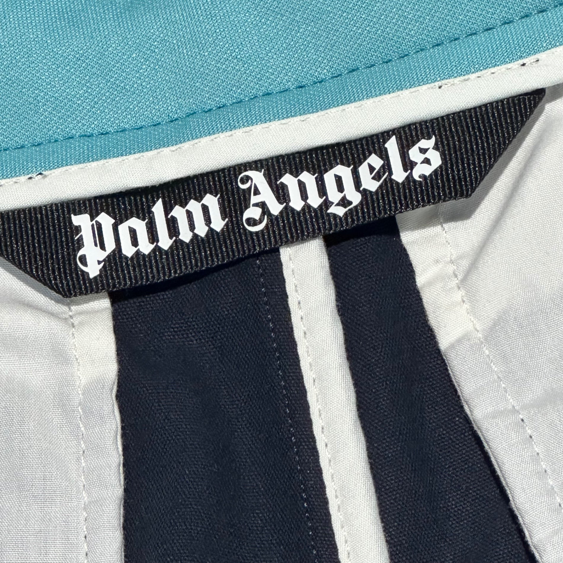 PALM ANGELS(パームエンジェルス) Sideline Straight Slacks サイドライン ストレート スラックス PMCA112S23FAB001 52(XXL程度) ネイビー