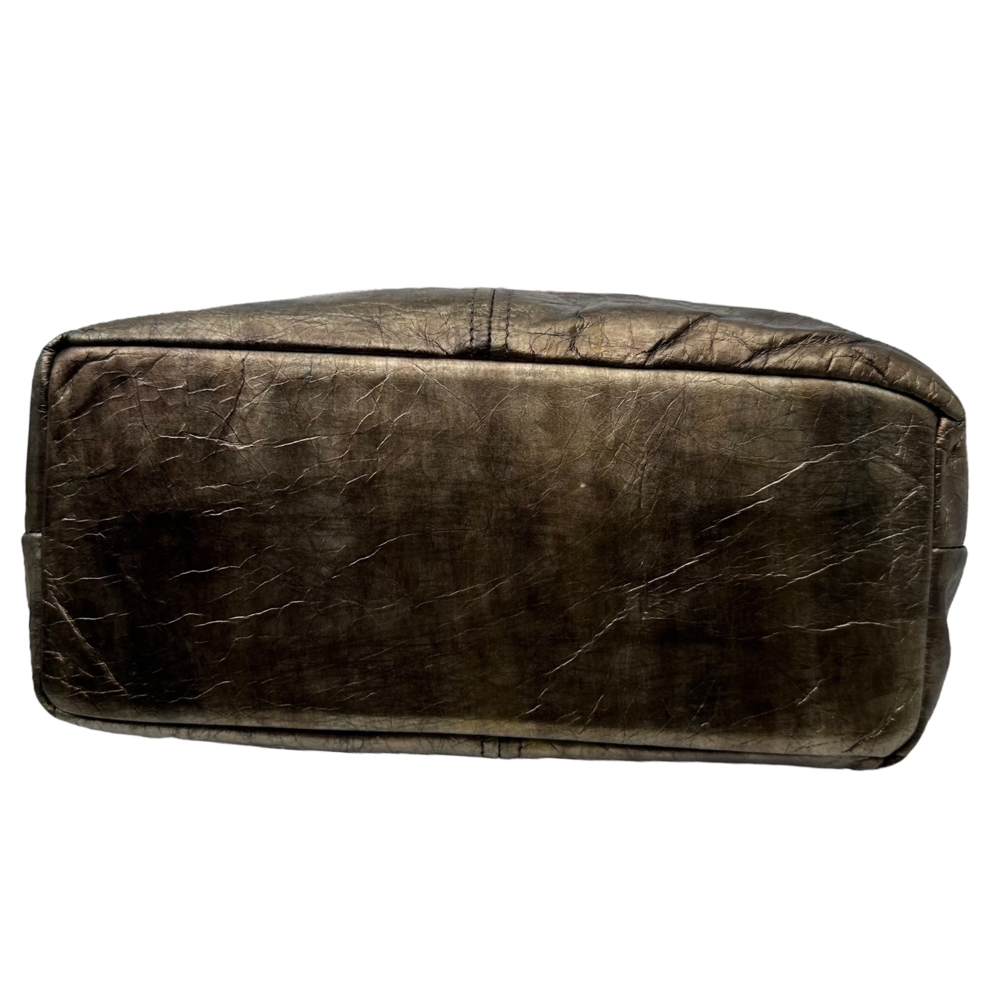 JAS-M.B.(ジャスエムビー) England made Gold coated leather shoulder bag イングランド製 ゴールド コーティング レザー ショルダー バッグ ゴールド