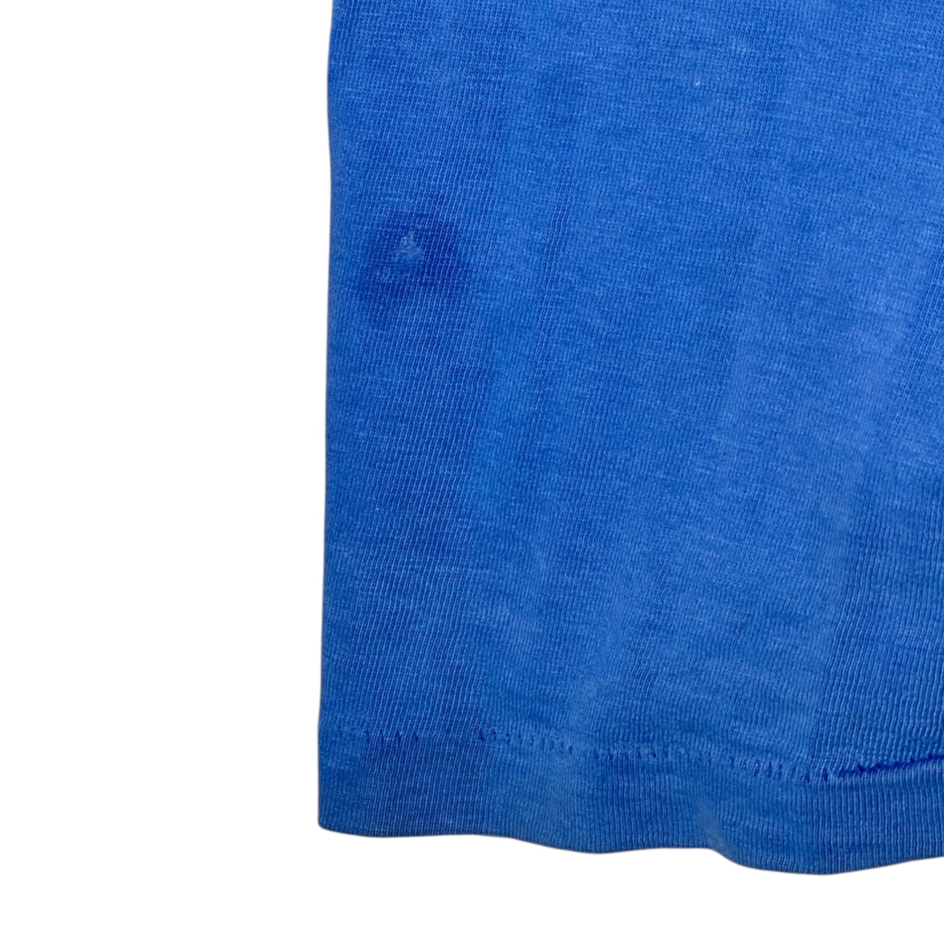 SANTA CRUZ(サンタクルーズ) 80's USA made "JIM THIEBAUD" T-Shirt ジム ティボー Tシャツ L ブルー 80年代 ヴィンテージ オールドスケート