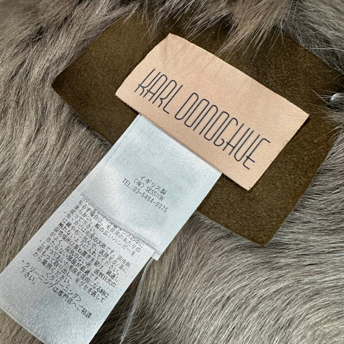 KARL DONOGHUE(カールドノヒュー) Lambskin Fur Cape ラムスキン ファー ケープ FREE ブラウン