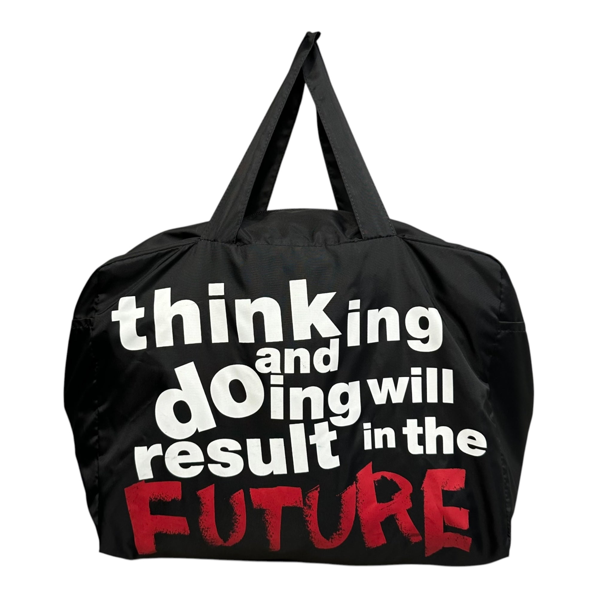 COMME des GARCONS(コムデギャルソン) FUTURE Printed Nylon Bag プリント ナイロン バッグ OE-K201 ブラック×ホワイト×レッド