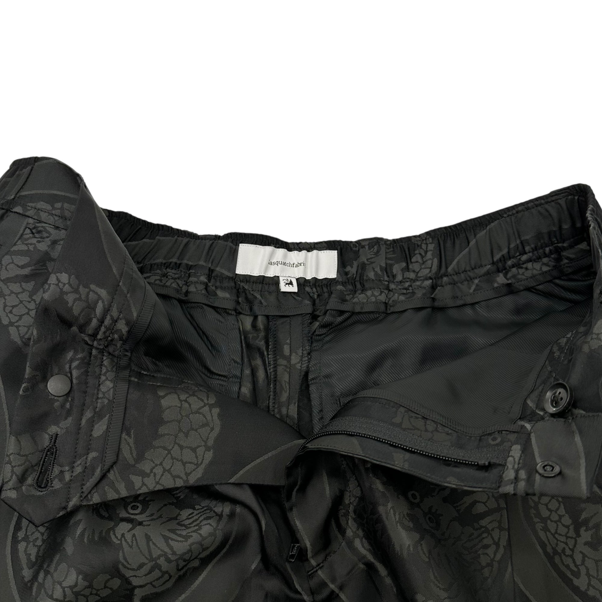 SASQUATCH fabrix(サスクワッチファブリックス) 20SS ORIENTAL DRAGON PANTS オリジナル ドラゴン パンツ 20SS-PA9-010 M ブラック イージー ワイド キュプラ