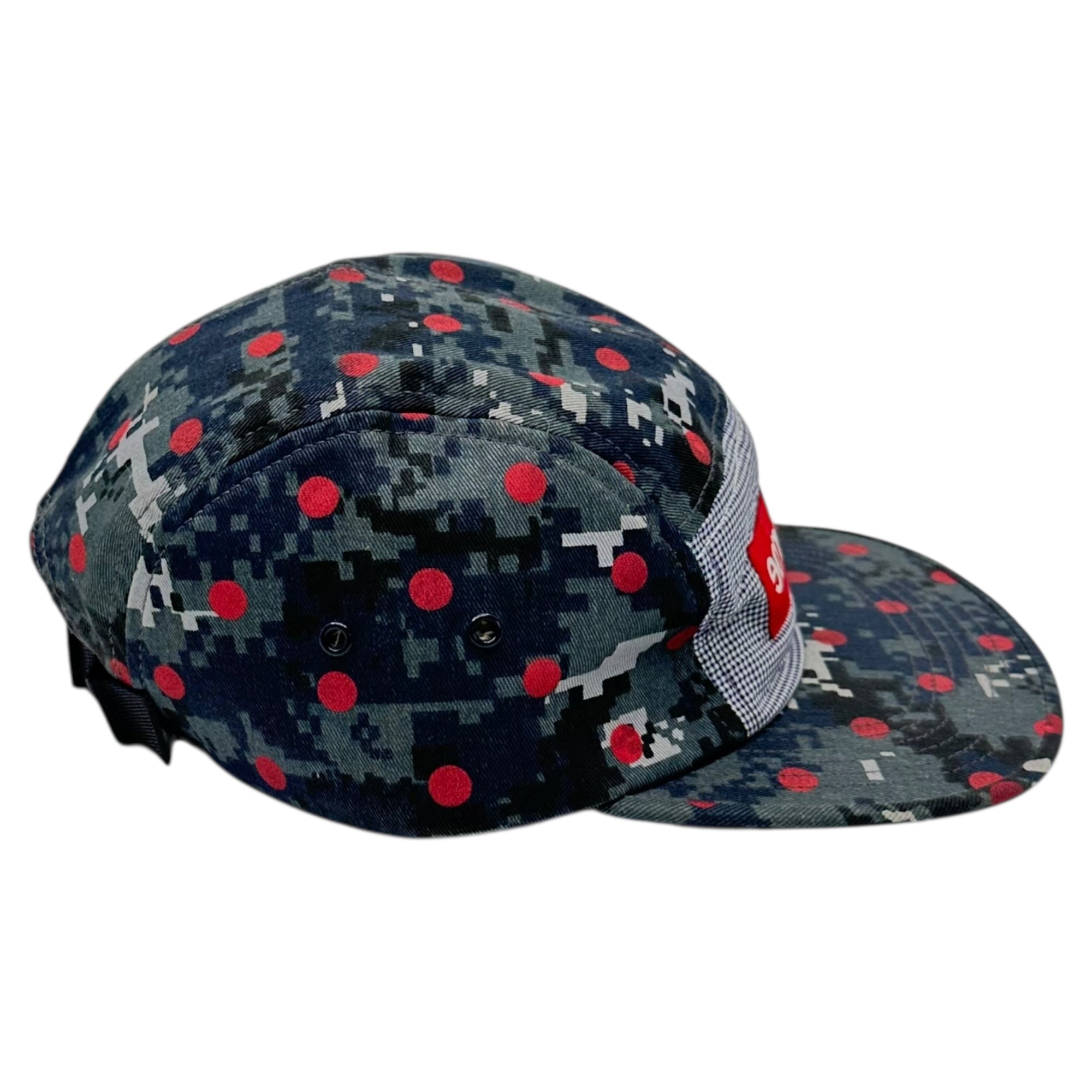 SUPREME × COMME des GARCONS SHIRT(シュプリーム × コムデギャルソンシャツ) 13SS Comme des Garcons SHIRT Camp Cap コムデギャルソンシャツ キャンプ キャップ デジカモ ネイビー×レッド