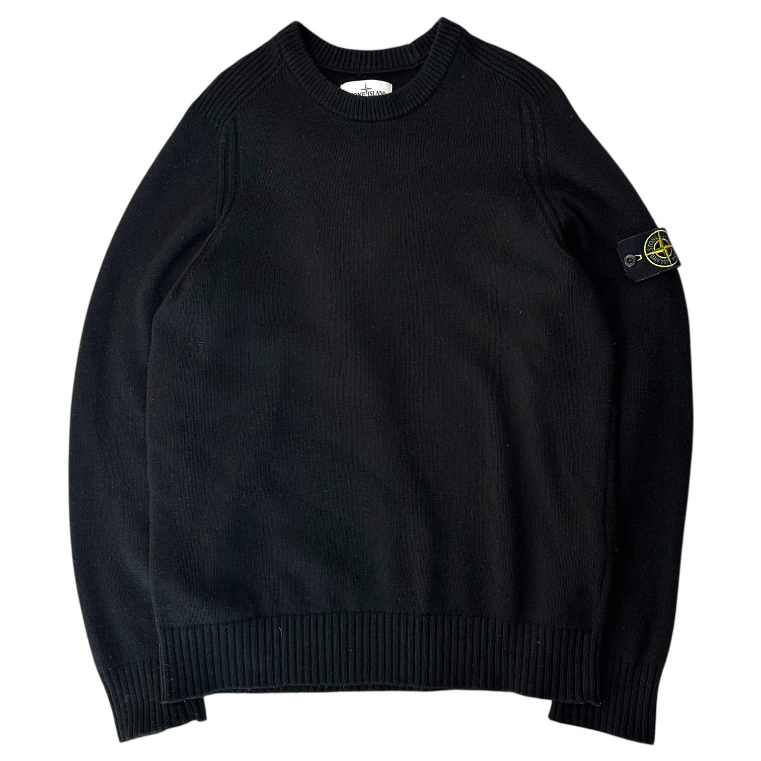 STONE ISLAND(ストーンアイランド) 20AW Crew Neck Lambswool Knitwear クルーネック ウール ニット 7315552A3 L ブラック