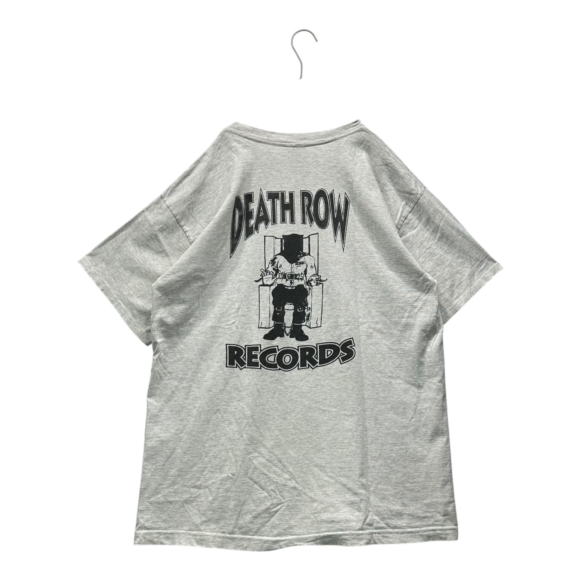 VINTAGE(ヴィンテージ) 90's DOGG POUND Death Row Records T-Shirt ドッグ パウンド デスロー レコーズ Tシャツ XXL程度 グレー PRE-SHRUNK FANTASY BODY 袖シングルステッチ