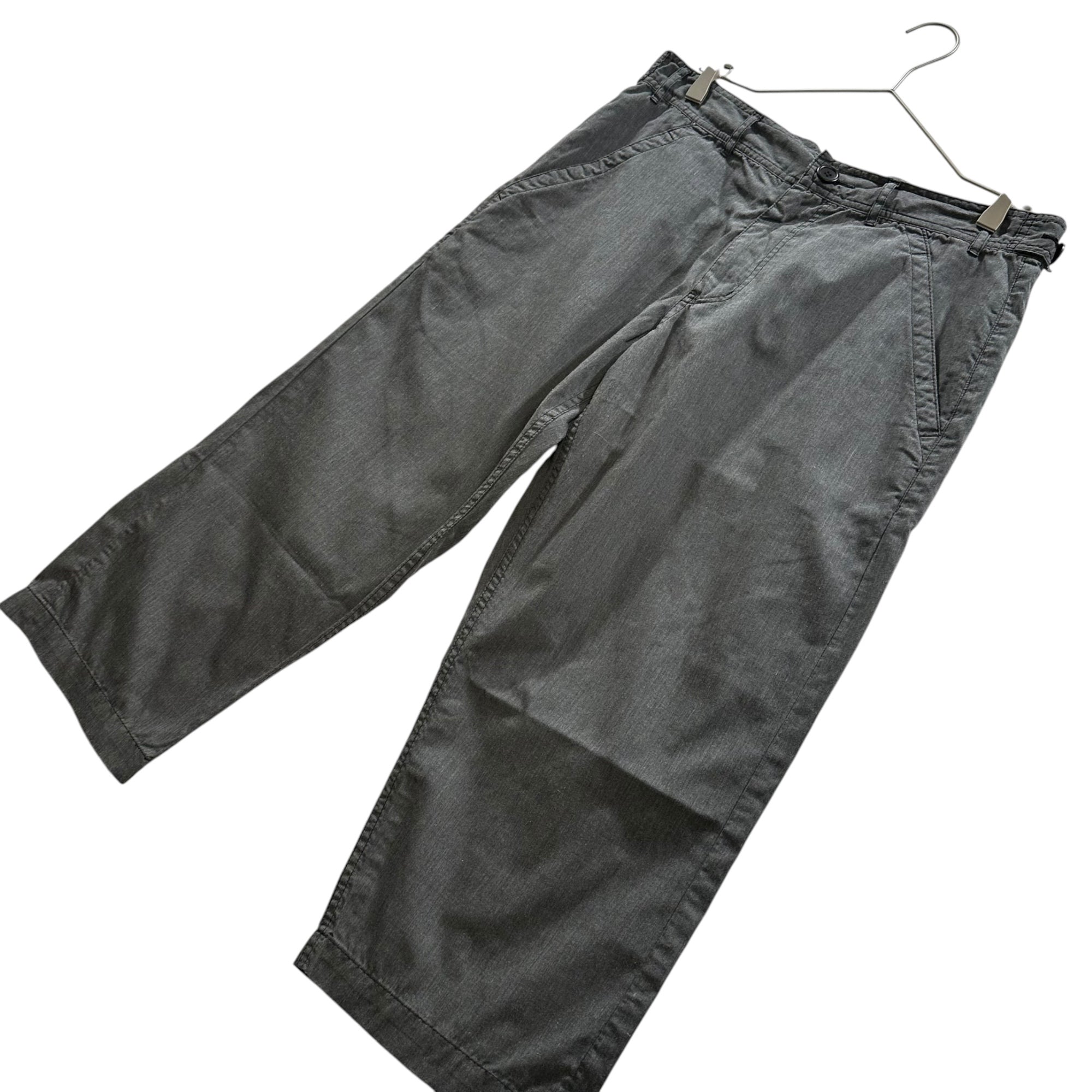 BLACK COMME des GARCONS(ブラックコムデギャルソン) 2012SS Dye-Finished Tapered Cropped Pants 製品染め テーパードクロップド パンツ 1I-P225 M グレー AD2011