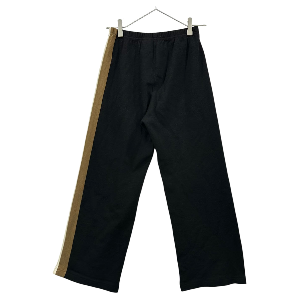 Peggy Moffitt COMME des GARCONS(ペギーモフィット コムデギャルソン) 2003AW Wool Felted Side-Striped Skinny Pants ウール 縮絨 サイドライン タイト パンツ ZK-P006 S ブラック×ホワイト×ブラウン AD2003