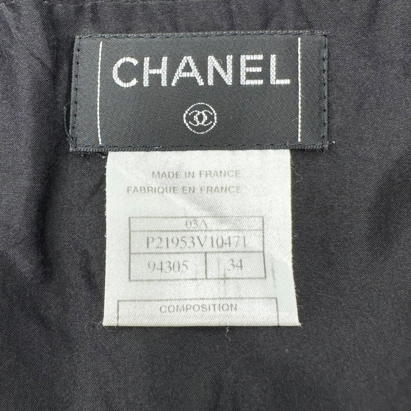 CHANEL(シャネル) 03AW  Wool Cashmere Silk Coco Mark Side Zip Skirt with Pockets  ウール カシミヤ シルク ポケット付き ココマーク サイド ジップ スカート P21953V10471 34(XS程度) ブラック