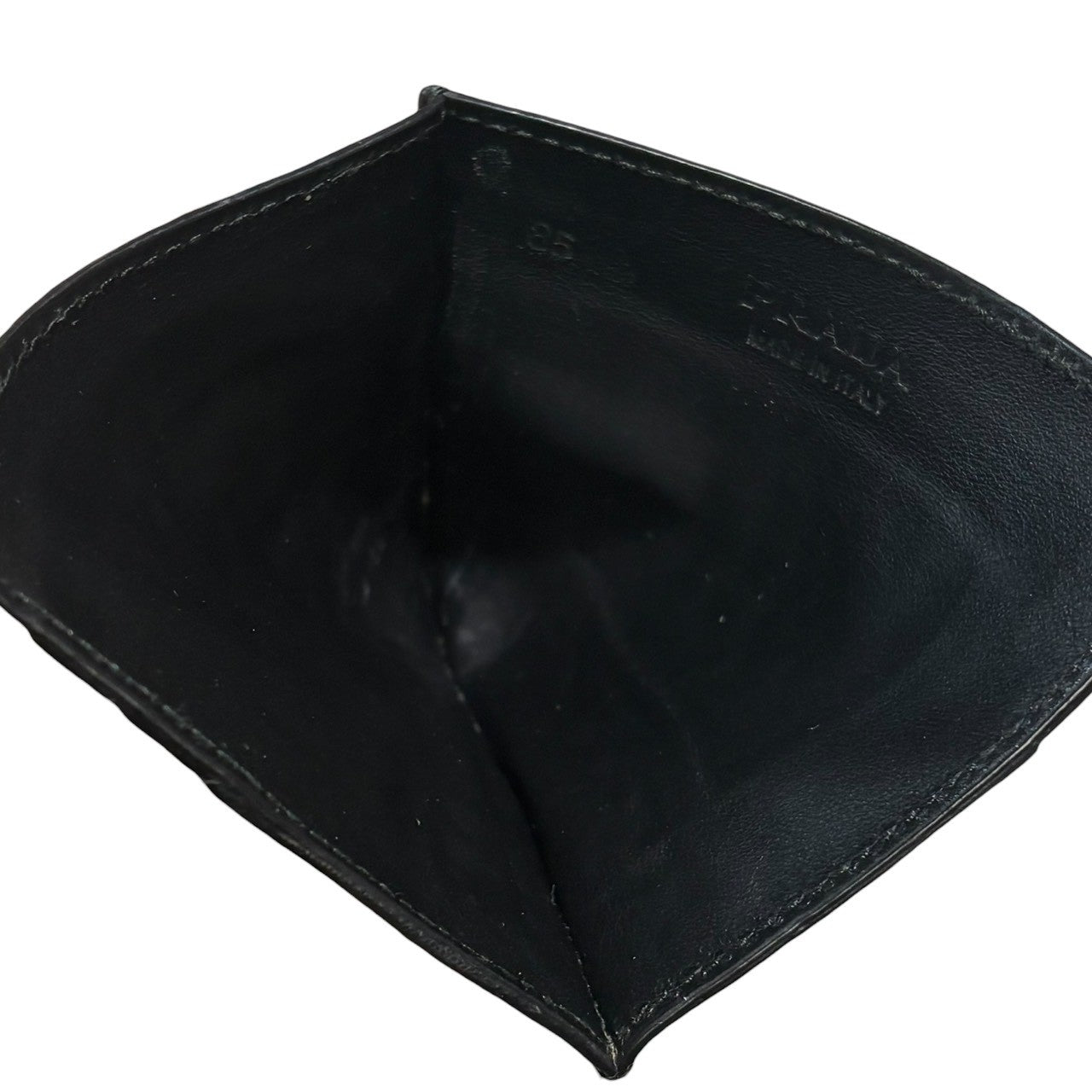 PRADA(プラダ) Triangle Logo Leather Card Case トライアングル ロゴ レザー カードケース 2MC223 ブラック